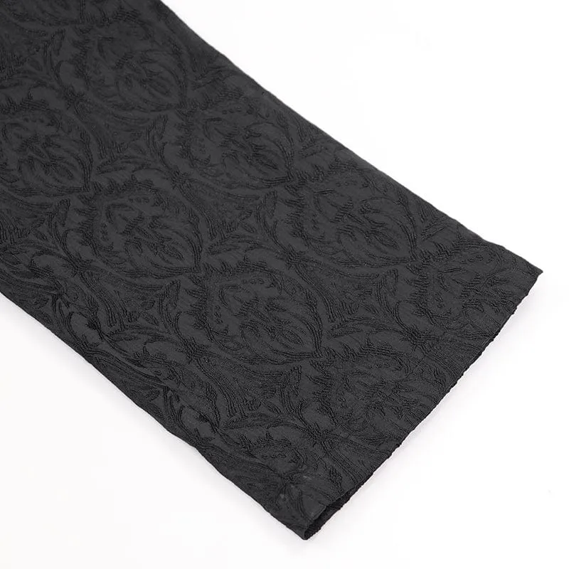 Men's Gothic Floral Branded Zip Trousers