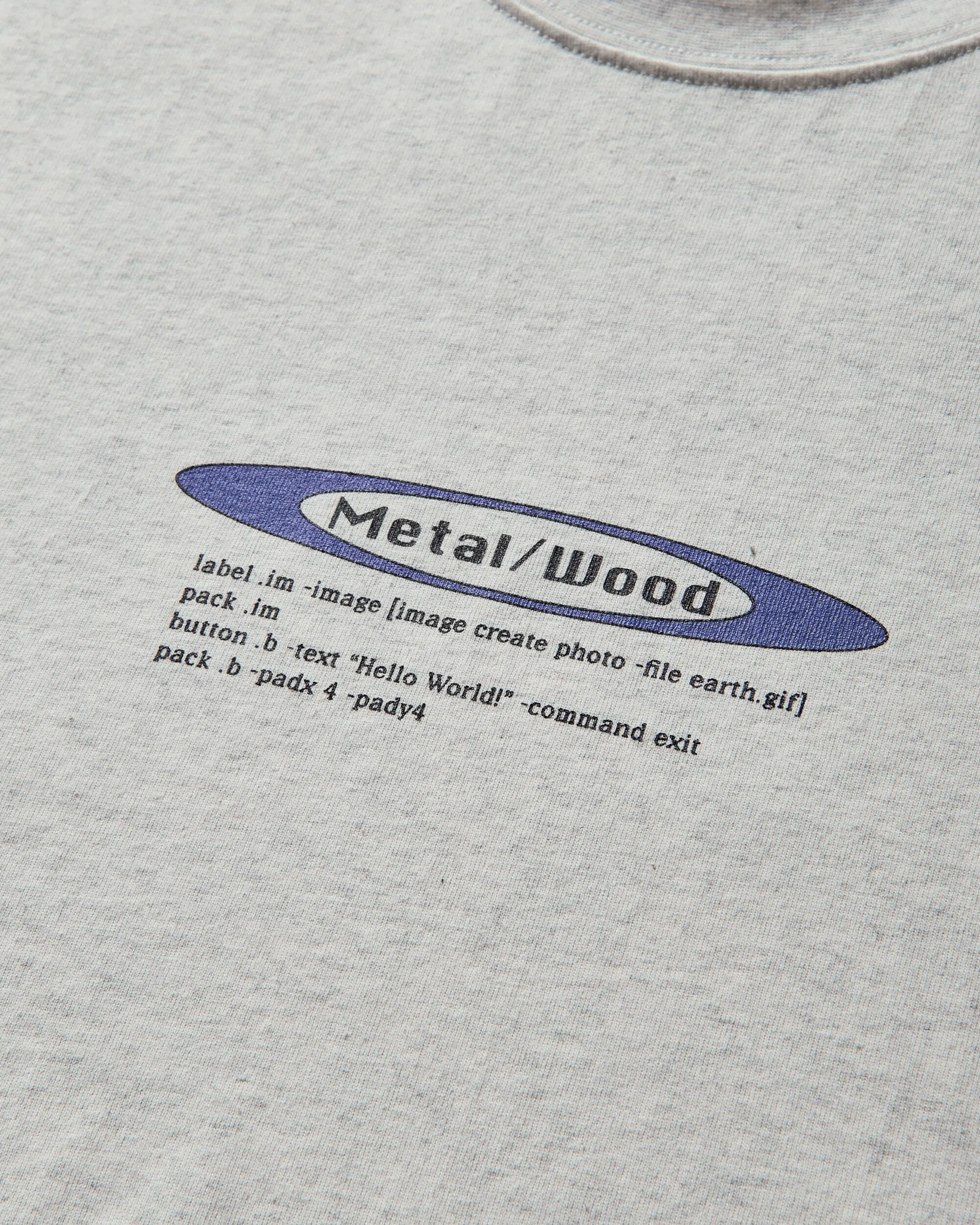 Men's Hello World T-Shirt Heather Grey