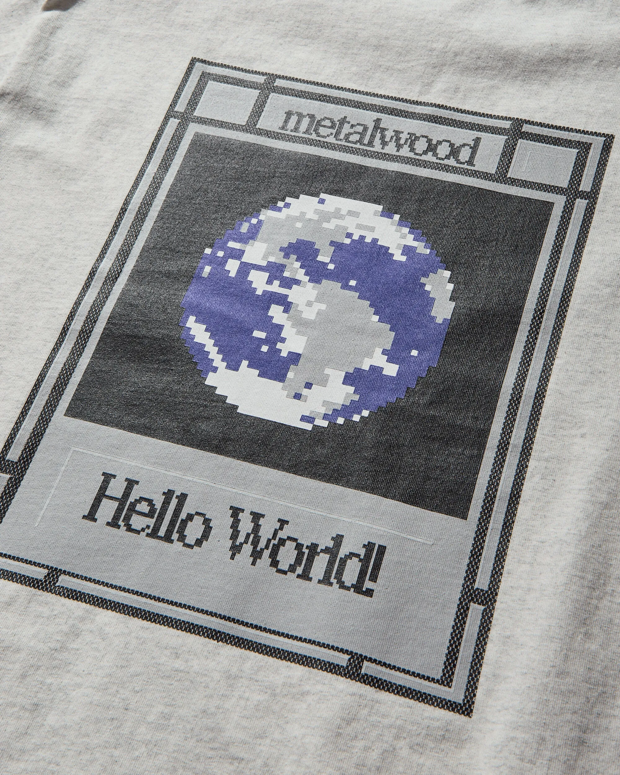 Men's Hello World T-Shirt Heather Grey