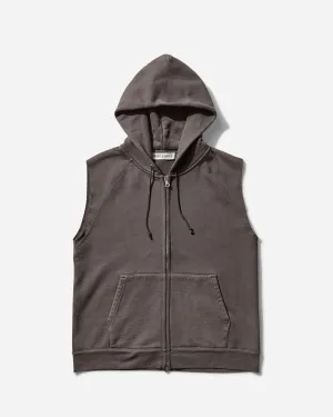 Men's Motor Hood Vest Brown Sun Fade