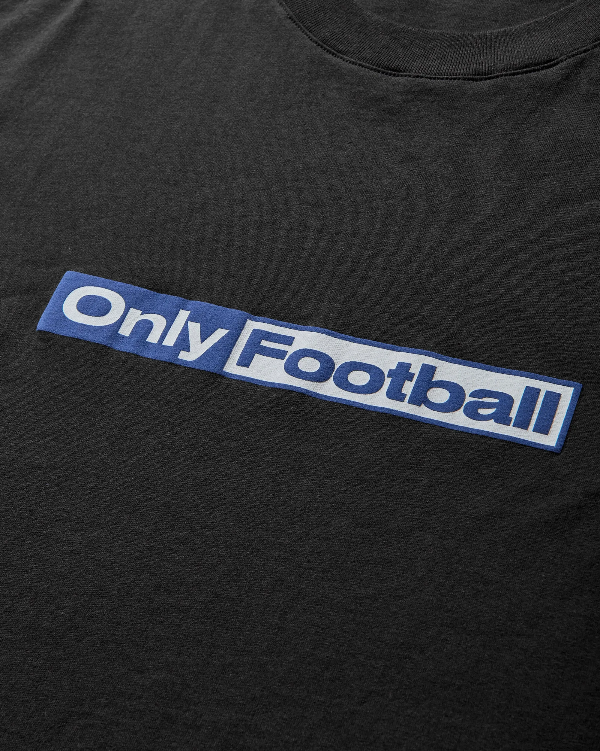 Men's Only Football T-Shirt Washed Black