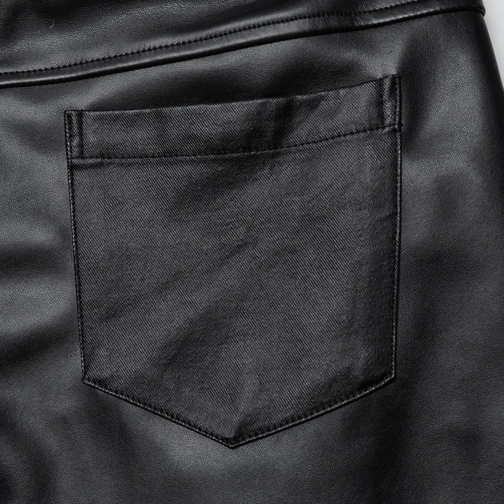 Men's Punk Eyelets Buckle-up Strap Pants