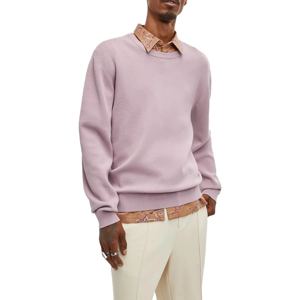 Mens Solid Rayon Sweatshirt