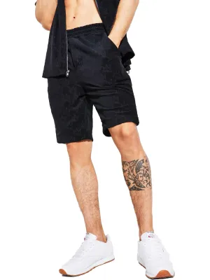 Mens Terry Relaxed Fit Casual Shorts