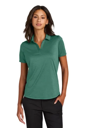 Mercer Mettle Womens Recharge Moisture Wicking Short Sleeve Polo Shirt - Heather Sage Green