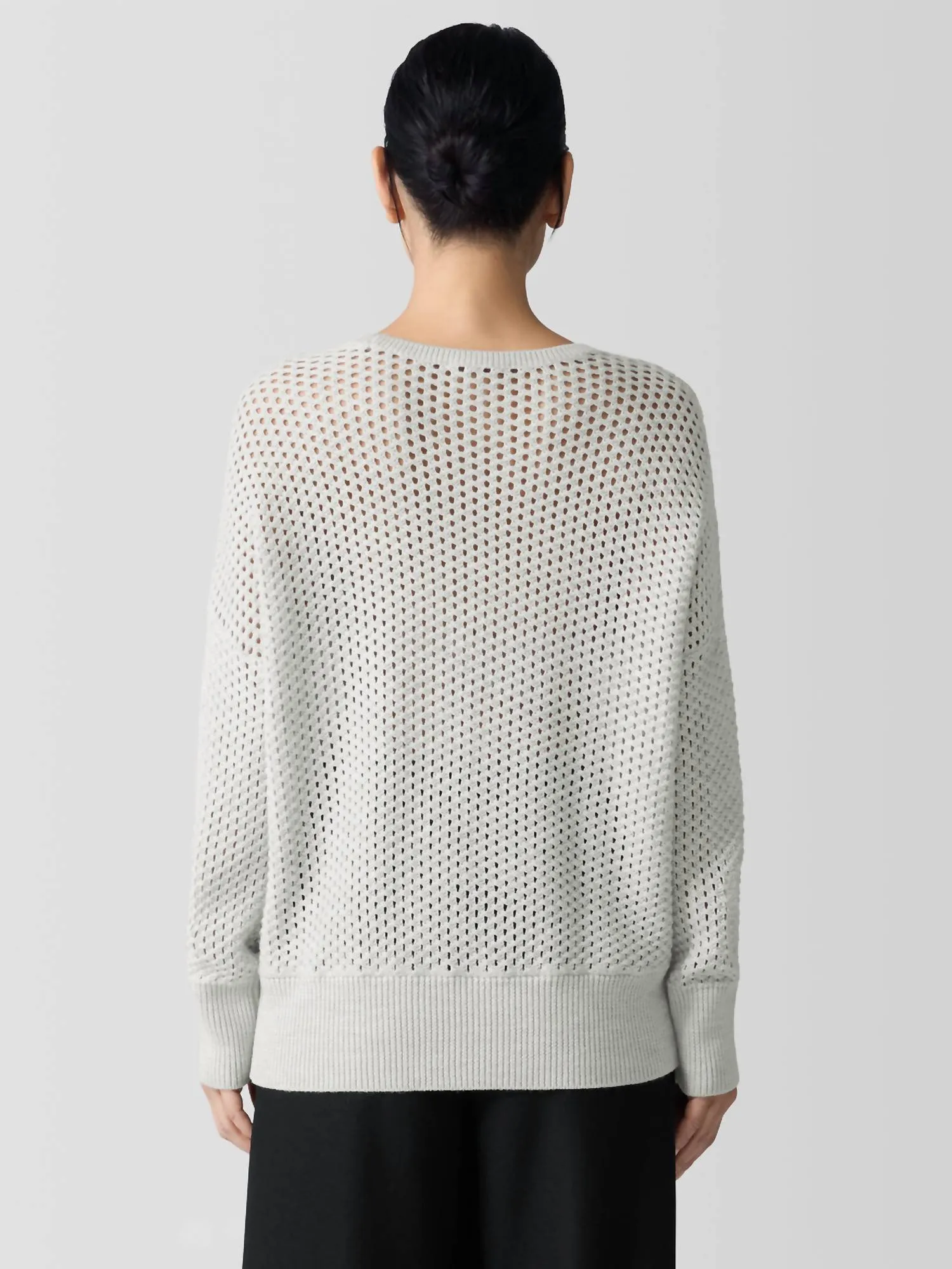 Merino Crew Neck Top In Sea Salt