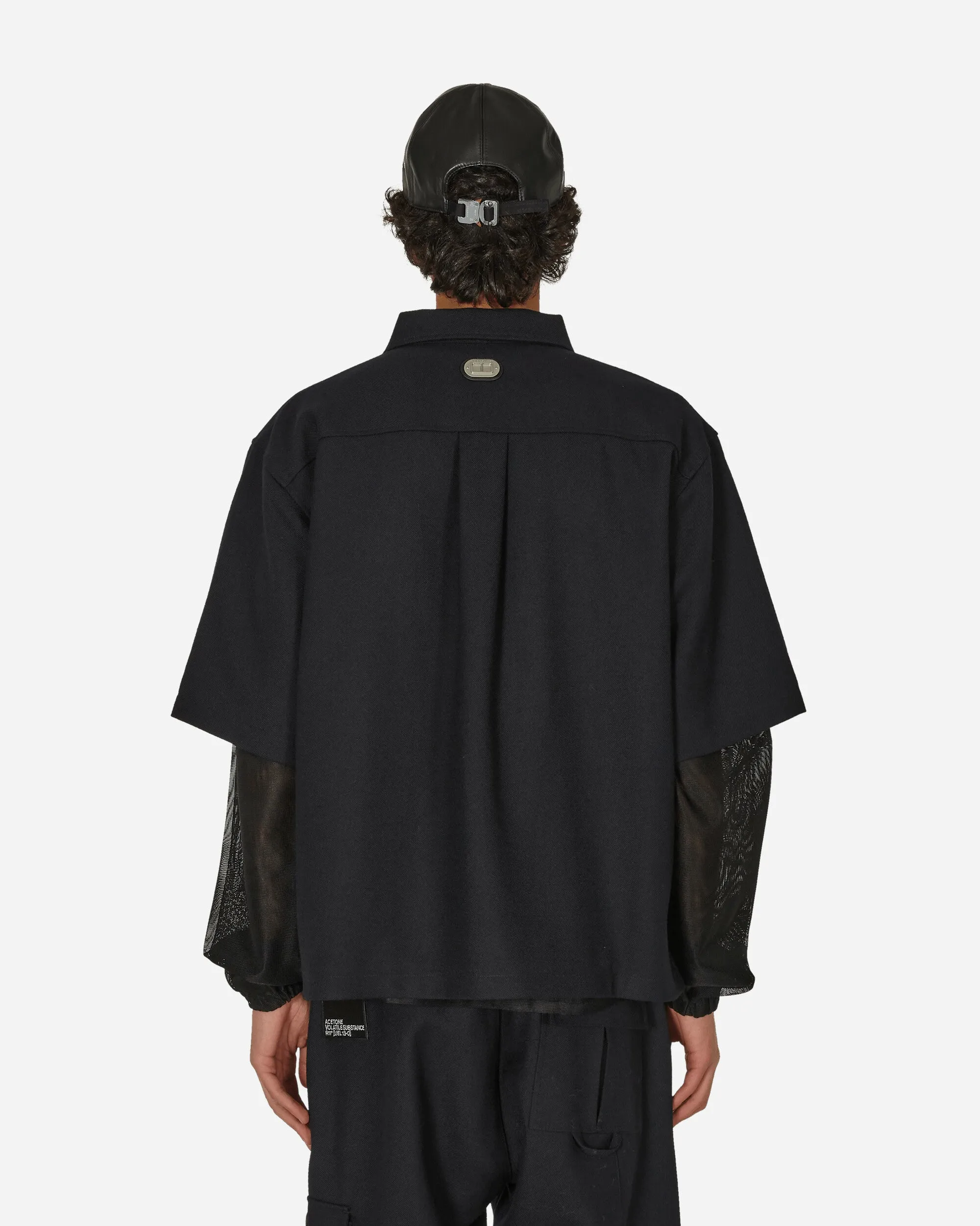 Merino Patch Zip Shirt Black