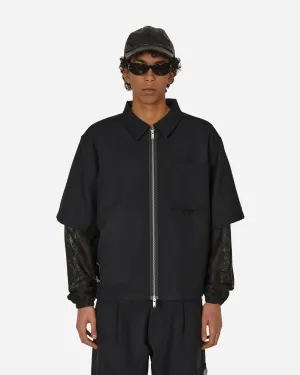 Merino Patch Zip Shirt Black