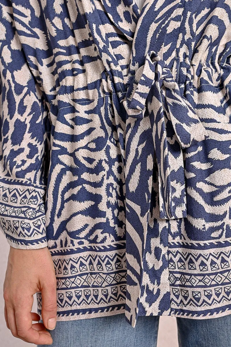 Molly Bracken Zebra Print Kimono Top