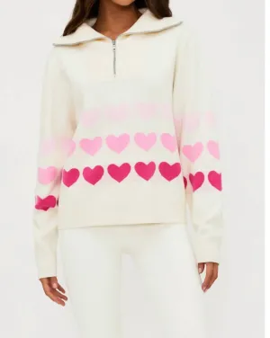 Monterey Top In Fuoh-Heart White/pink