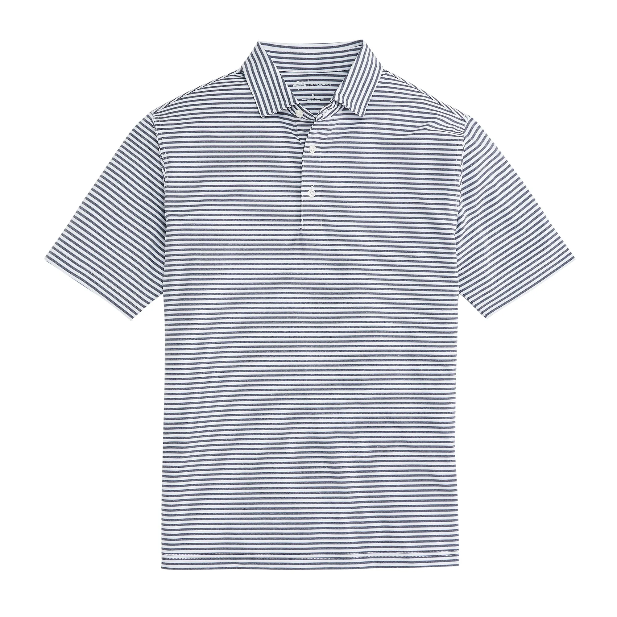 Mulligan Stripe Performance Polo - Classic Navy