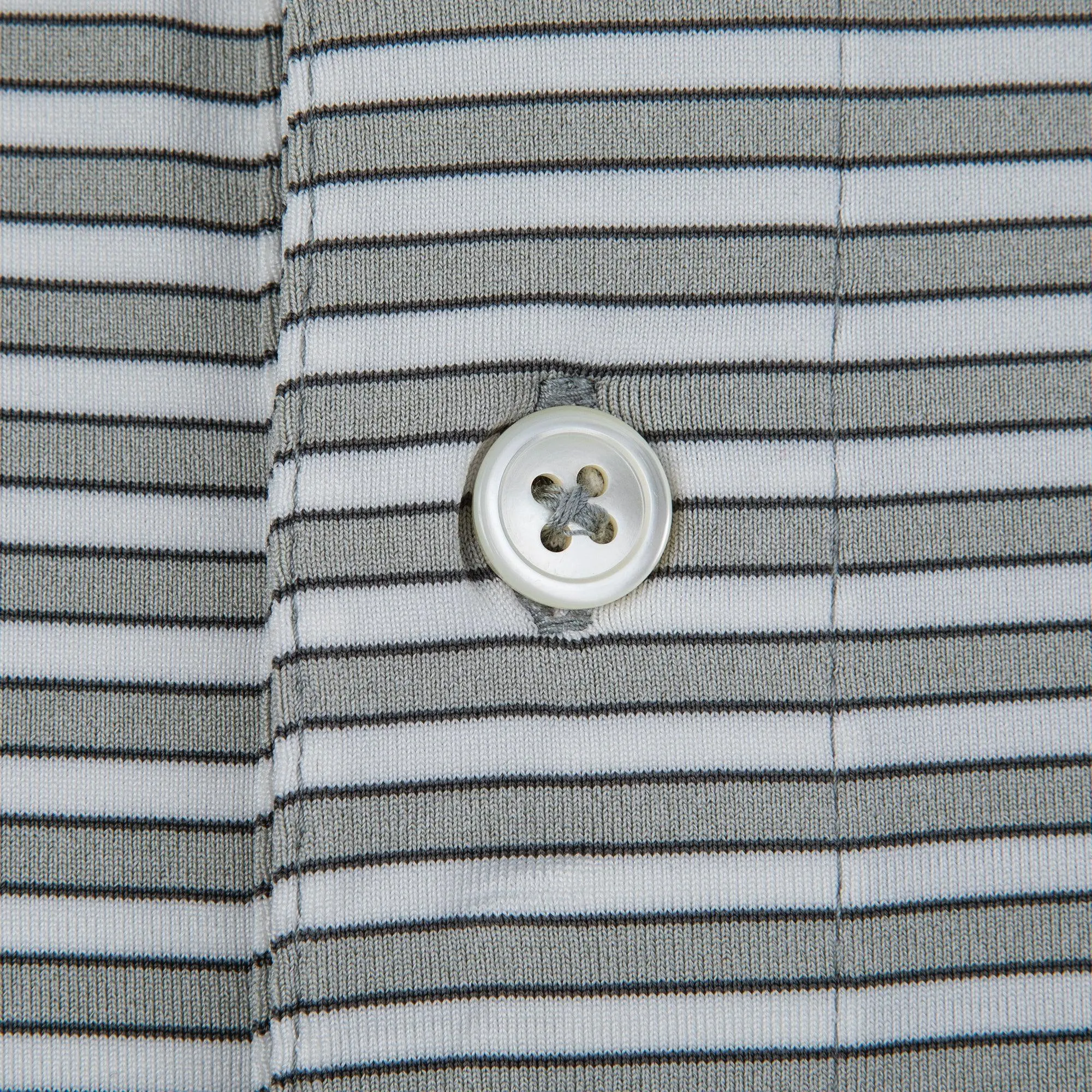 Mulligan Stripe Performance Polo - Heather Mirage Grey/Gunmetal