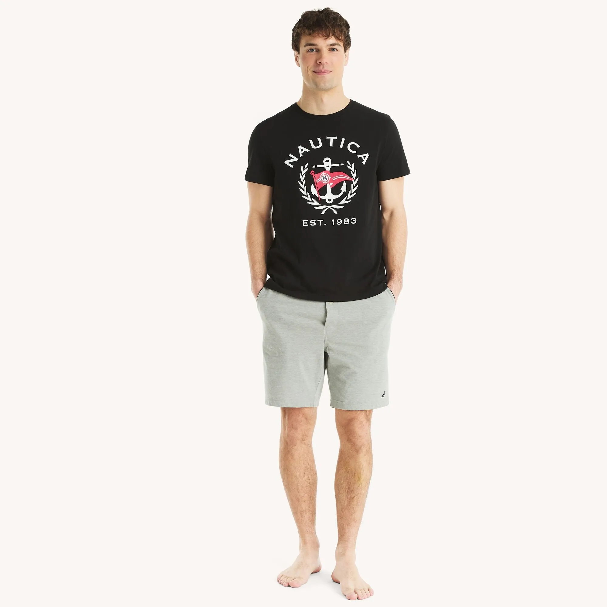 Nautica Mens Anchor Graphic T-Shirt