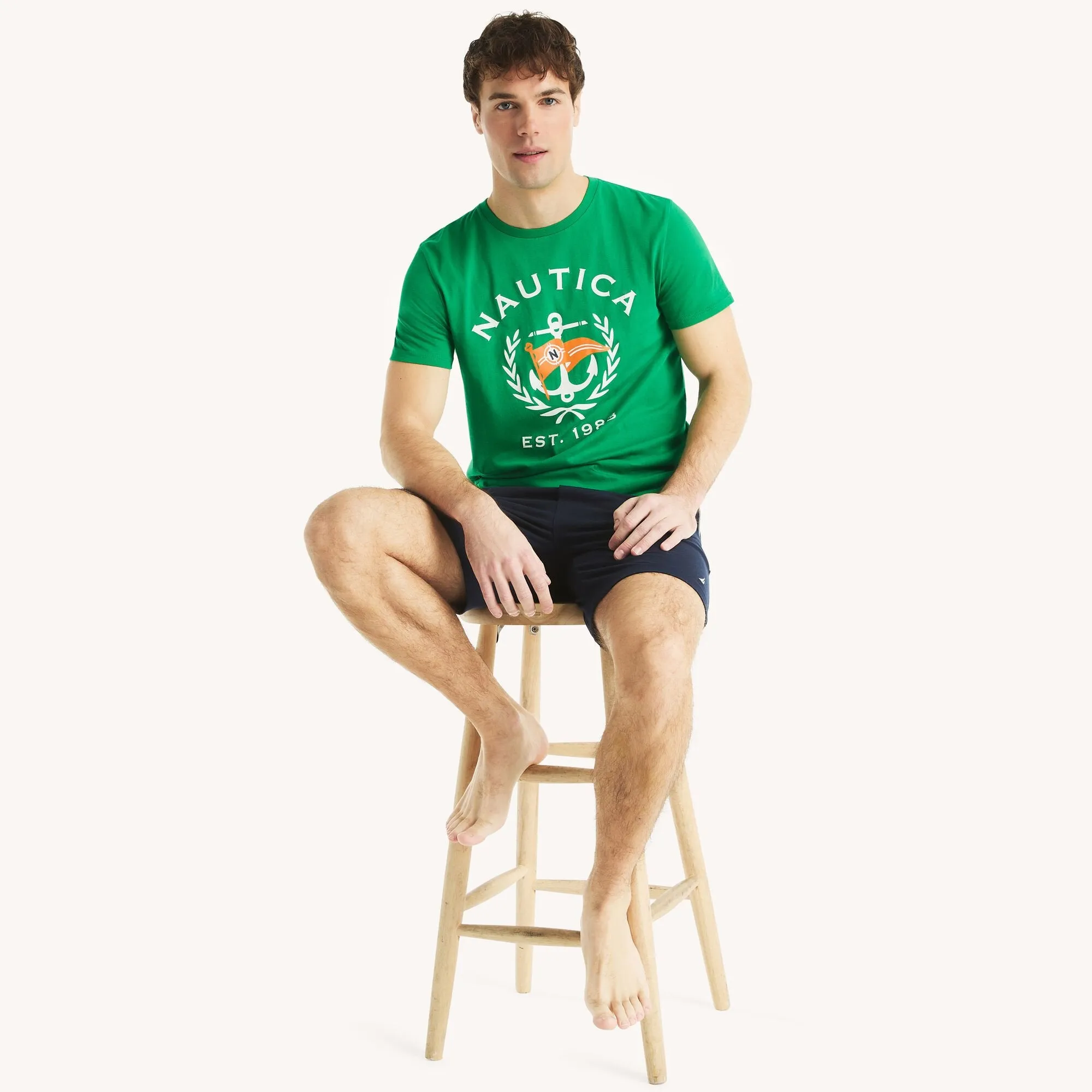 Nautica Mens Anchor Graphic T-Shirt