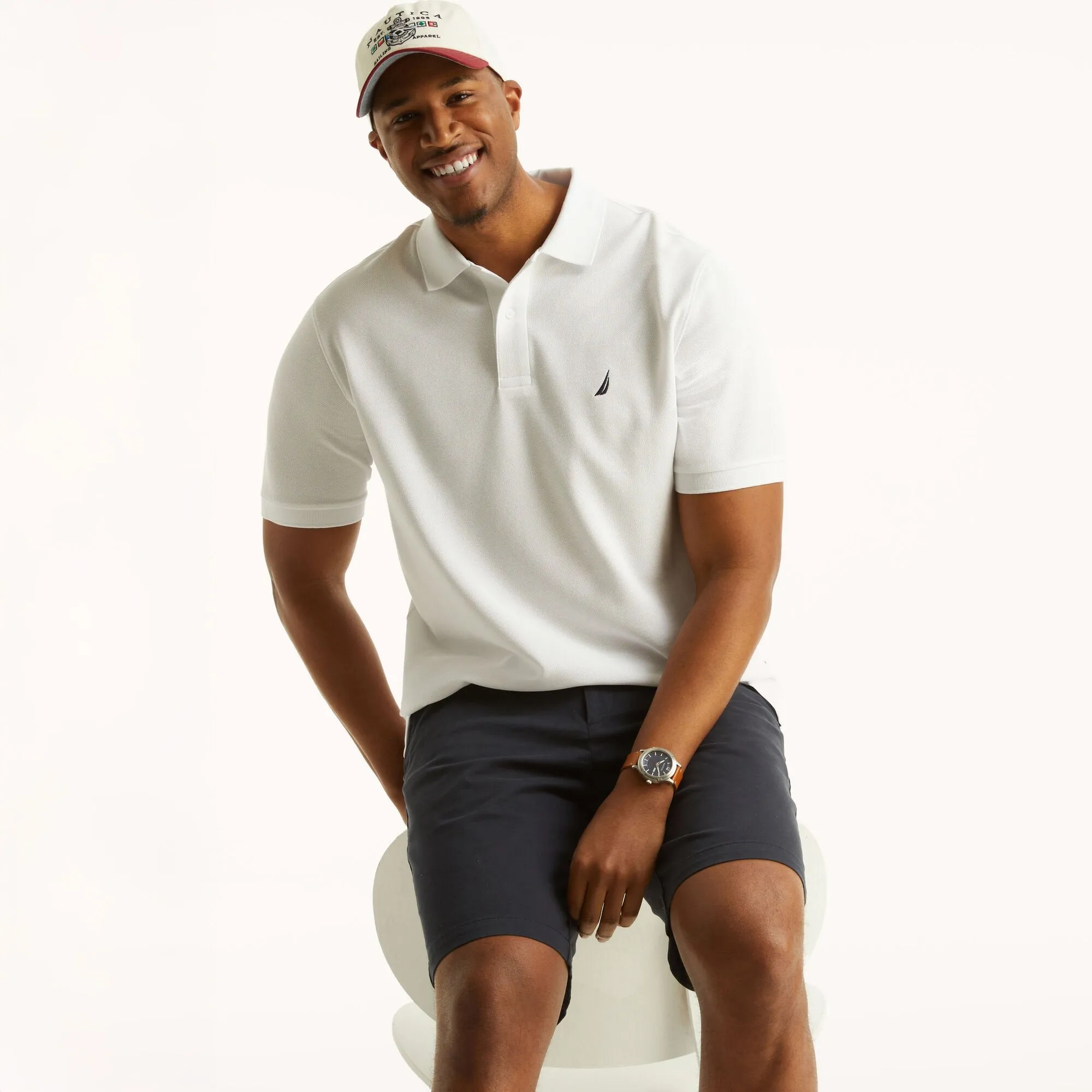 Nautica Mens Big & Tall Classic Fit Deck Polo