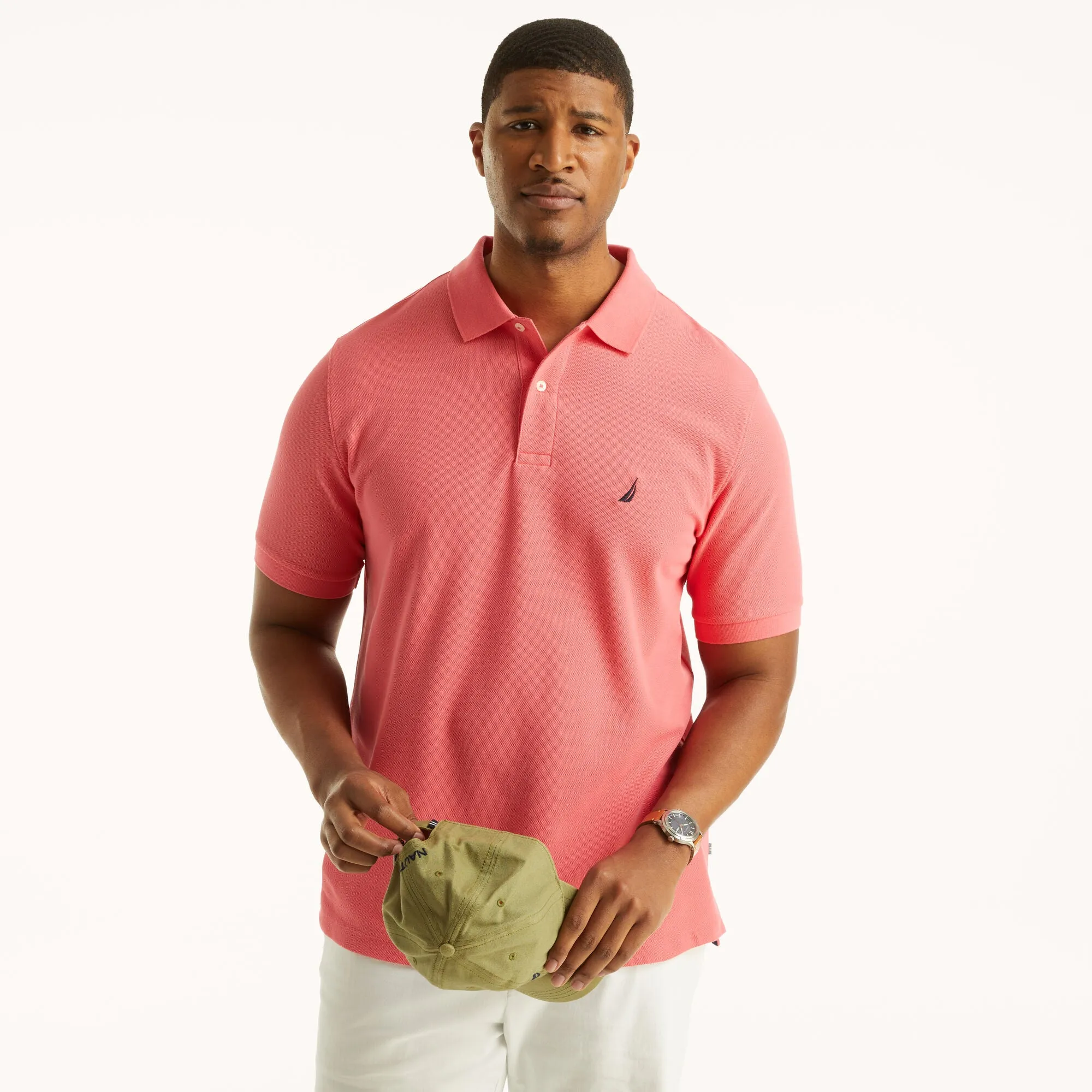 Nautica Mens Big & Tall Classic Fit Deck Polo