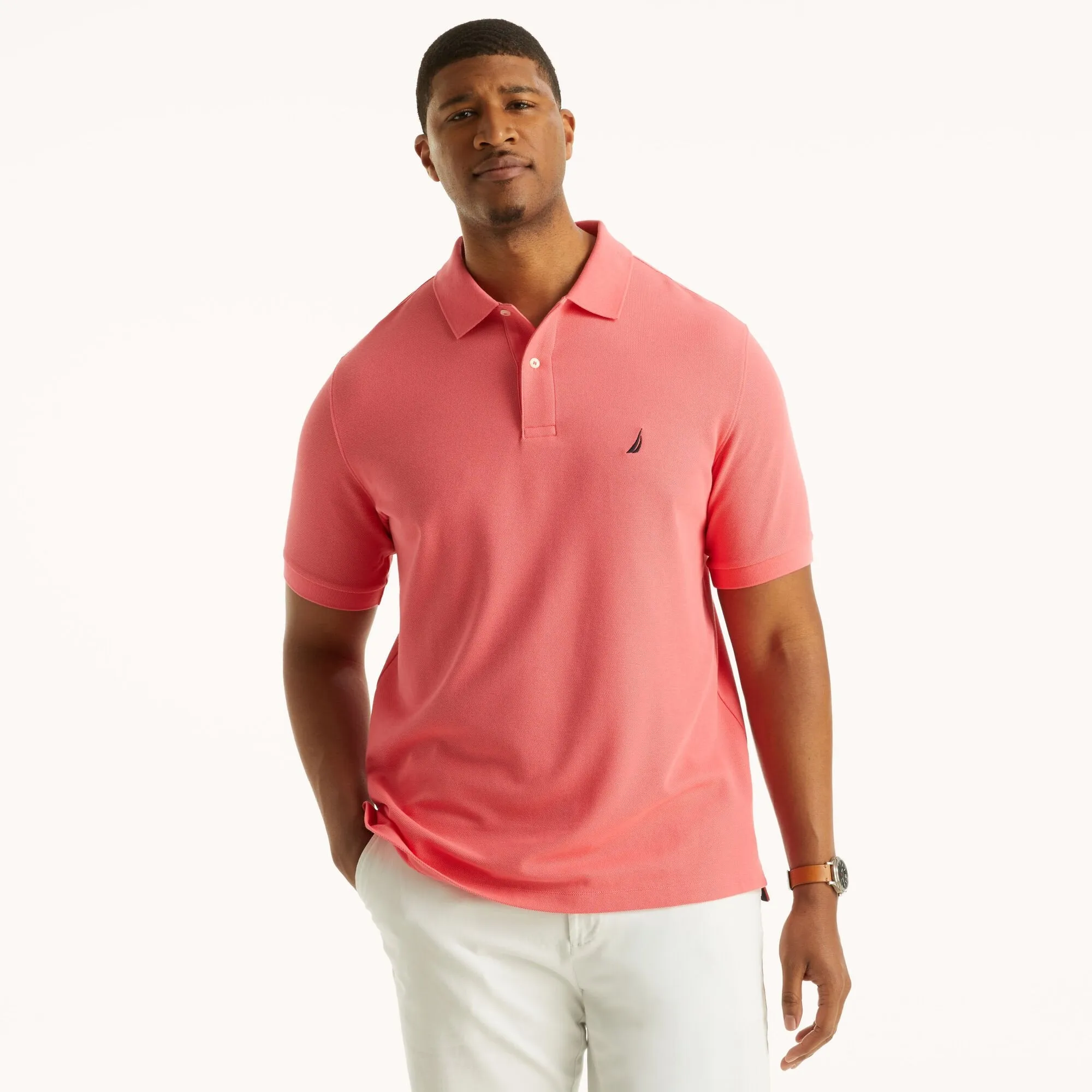Nautica Mens Big & Tall Classic Fit Deck Polo