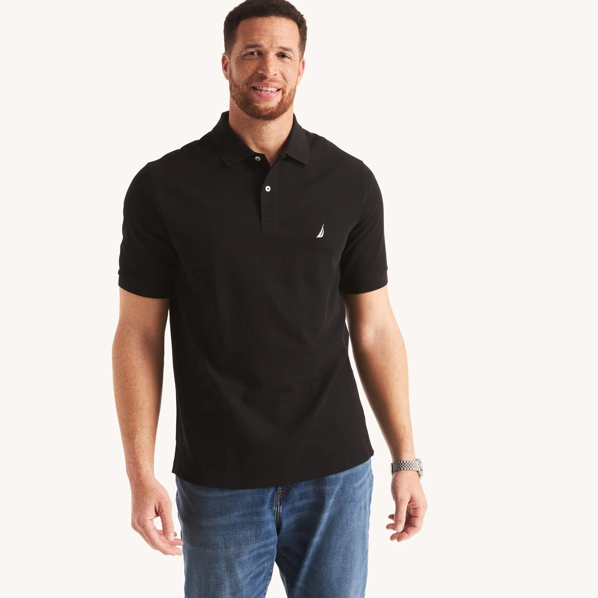 Nautica Mens Big & Tall Classic Fit Deck Polo