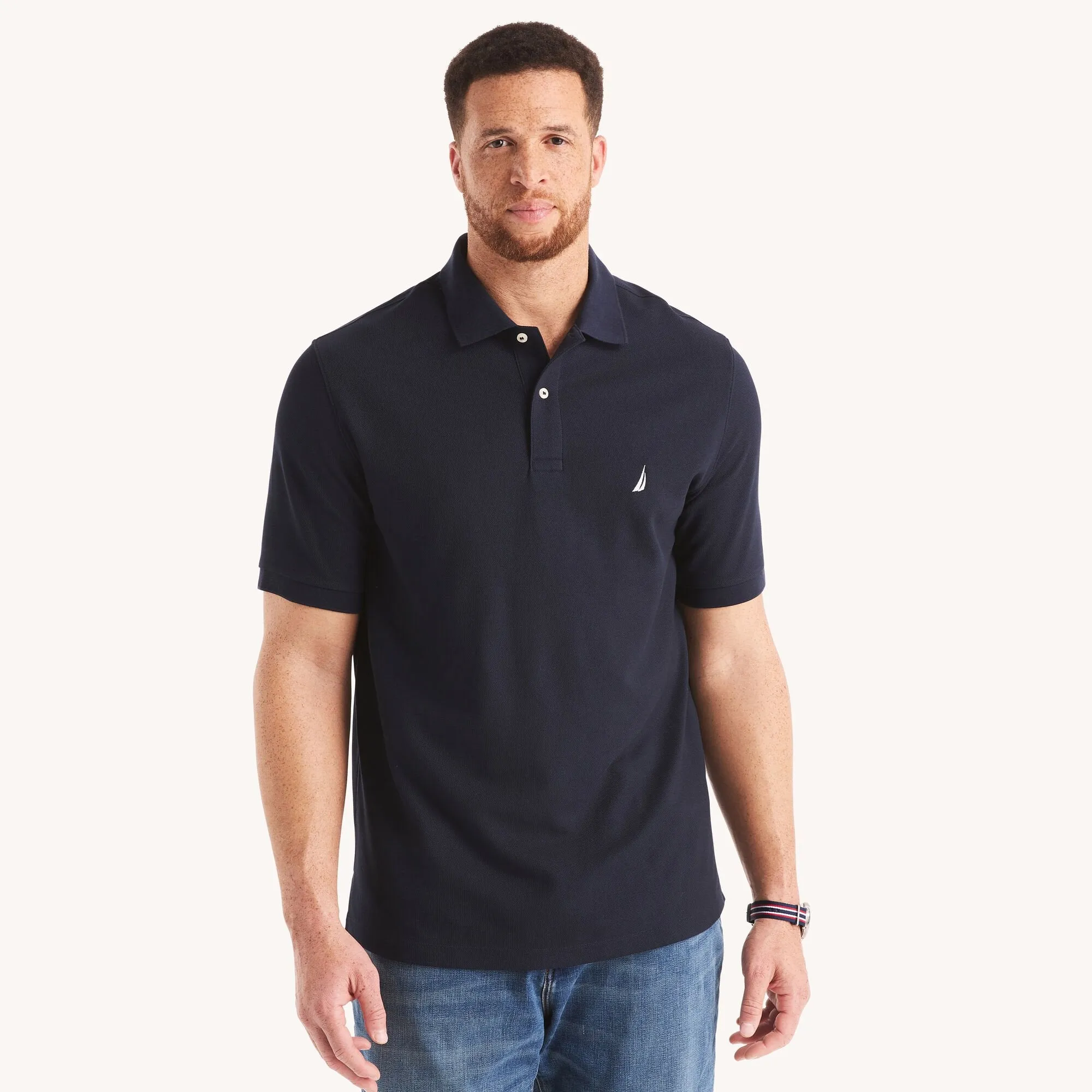 Nautica Mens Big & Tall Classic Fit Deck Polo