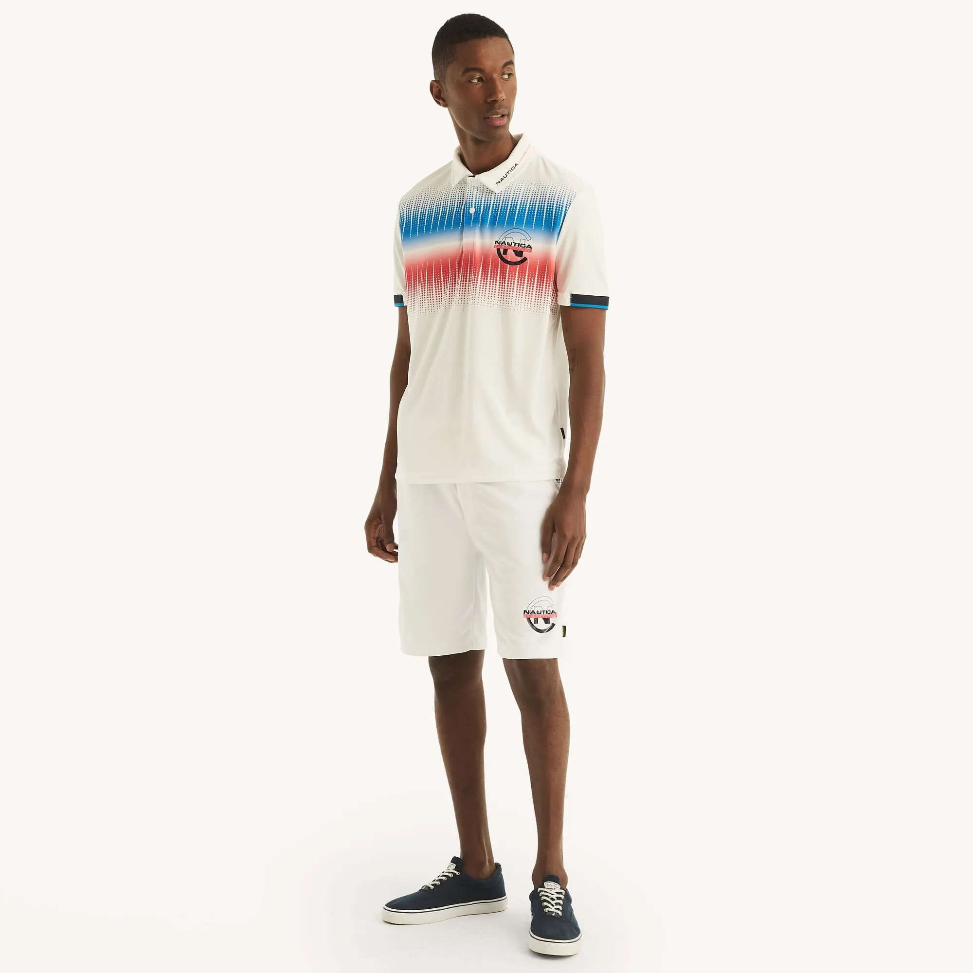 Nautica Mens Competition Sustainably Crafted 9" Printed Short