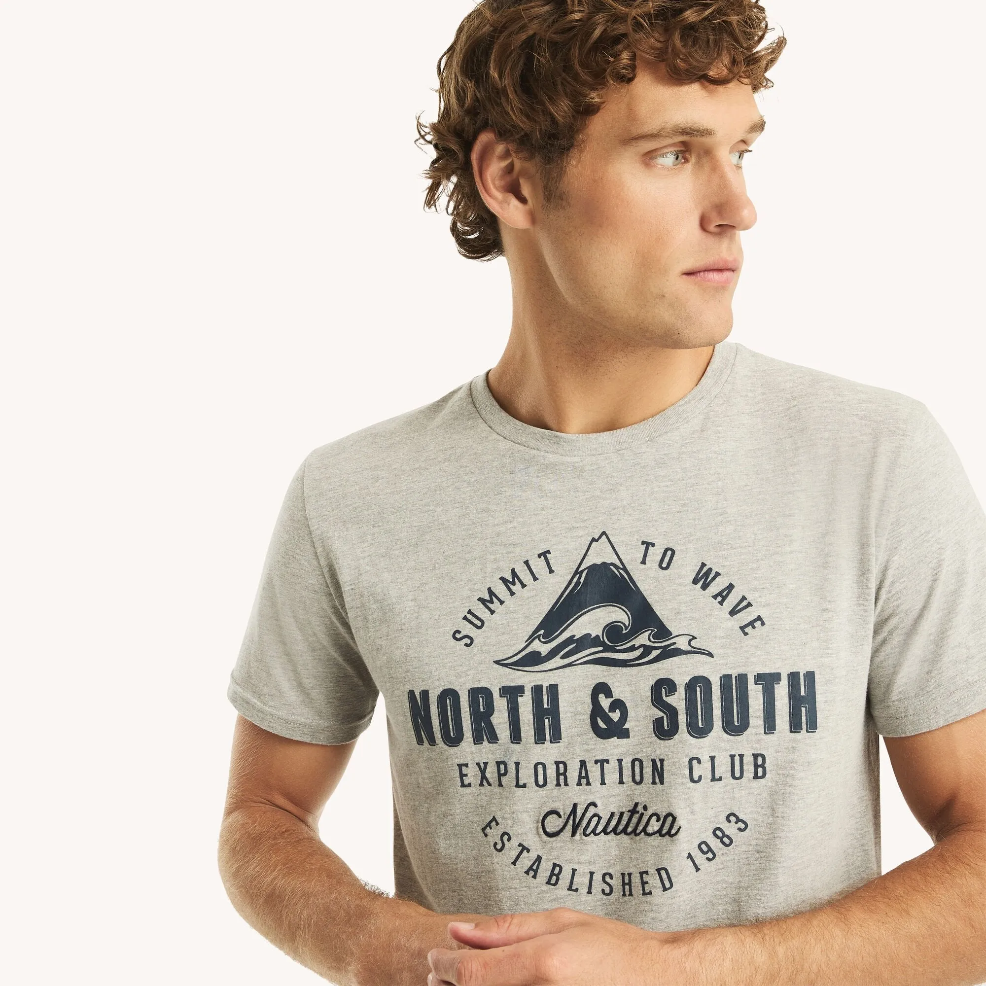 Nautica Mens Exploration Club Graphic T-Shirt