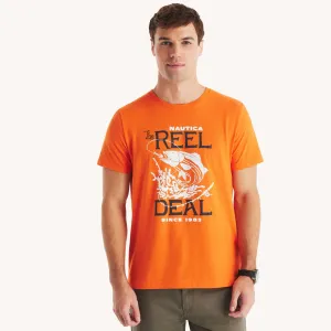 Nautica Mens Keep It Reel Graphic T-Shirt