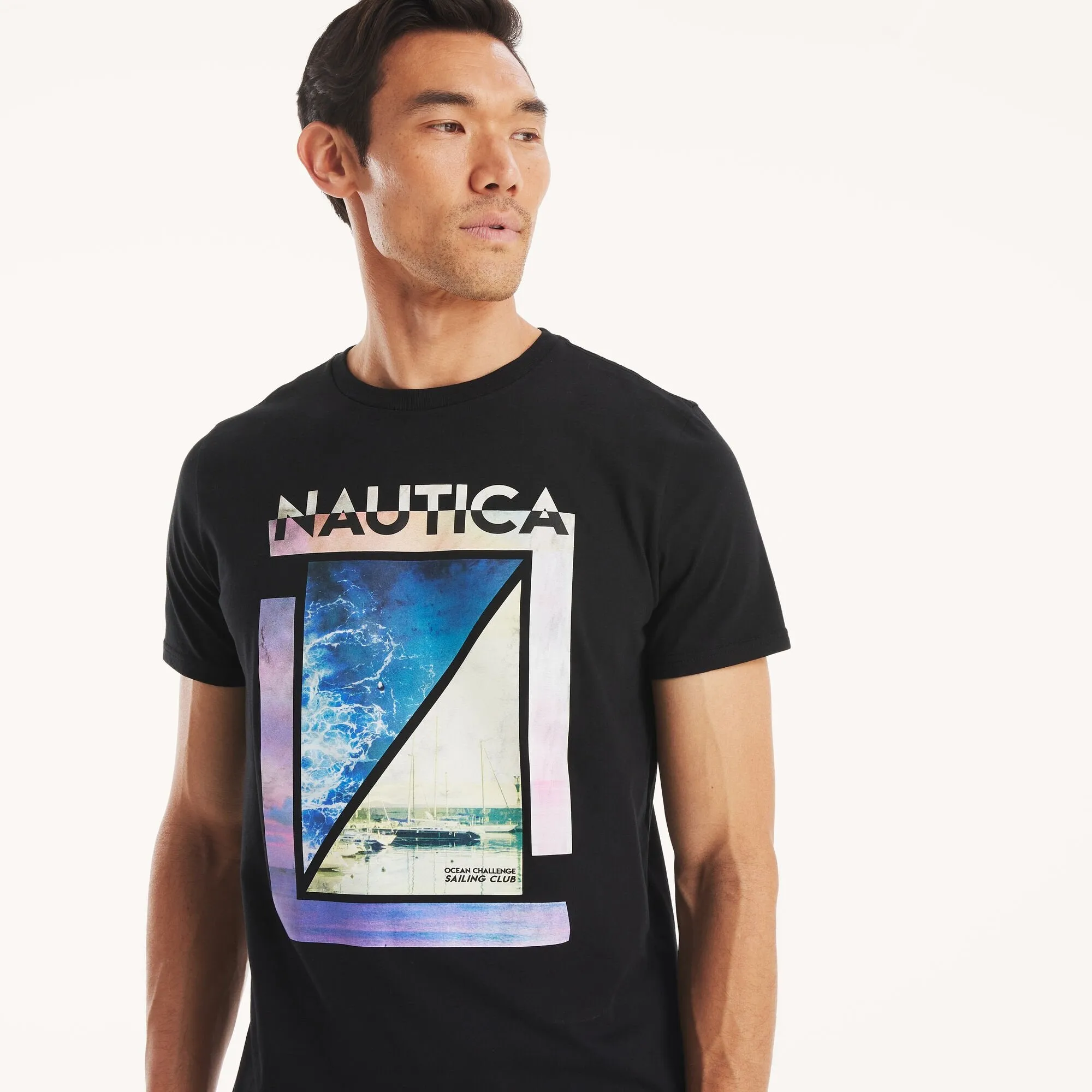 Nautica Mens Modern Sailing Graphic T-Shirt