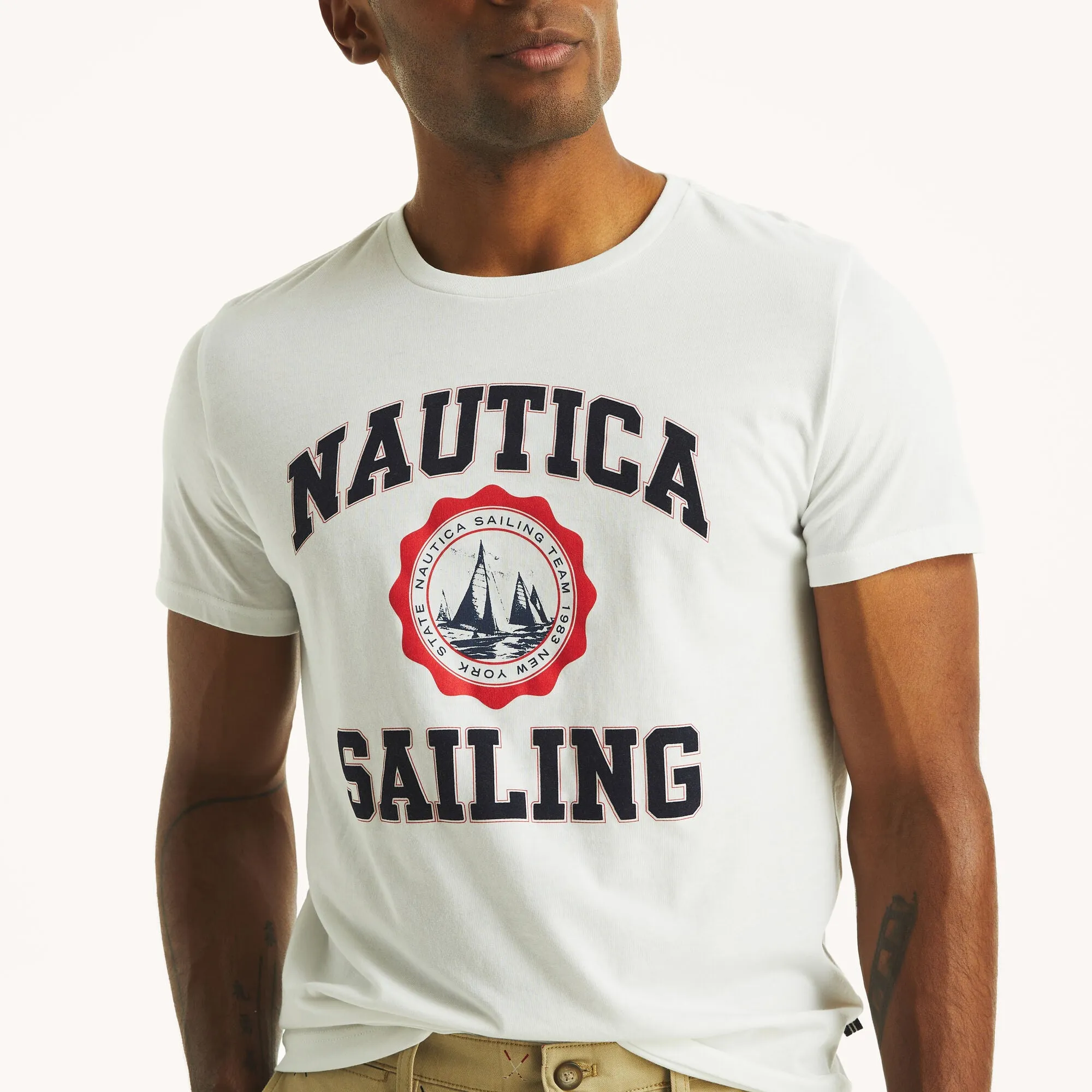 Nautica Mens Nautica Sailing Graphic T-Shirt
