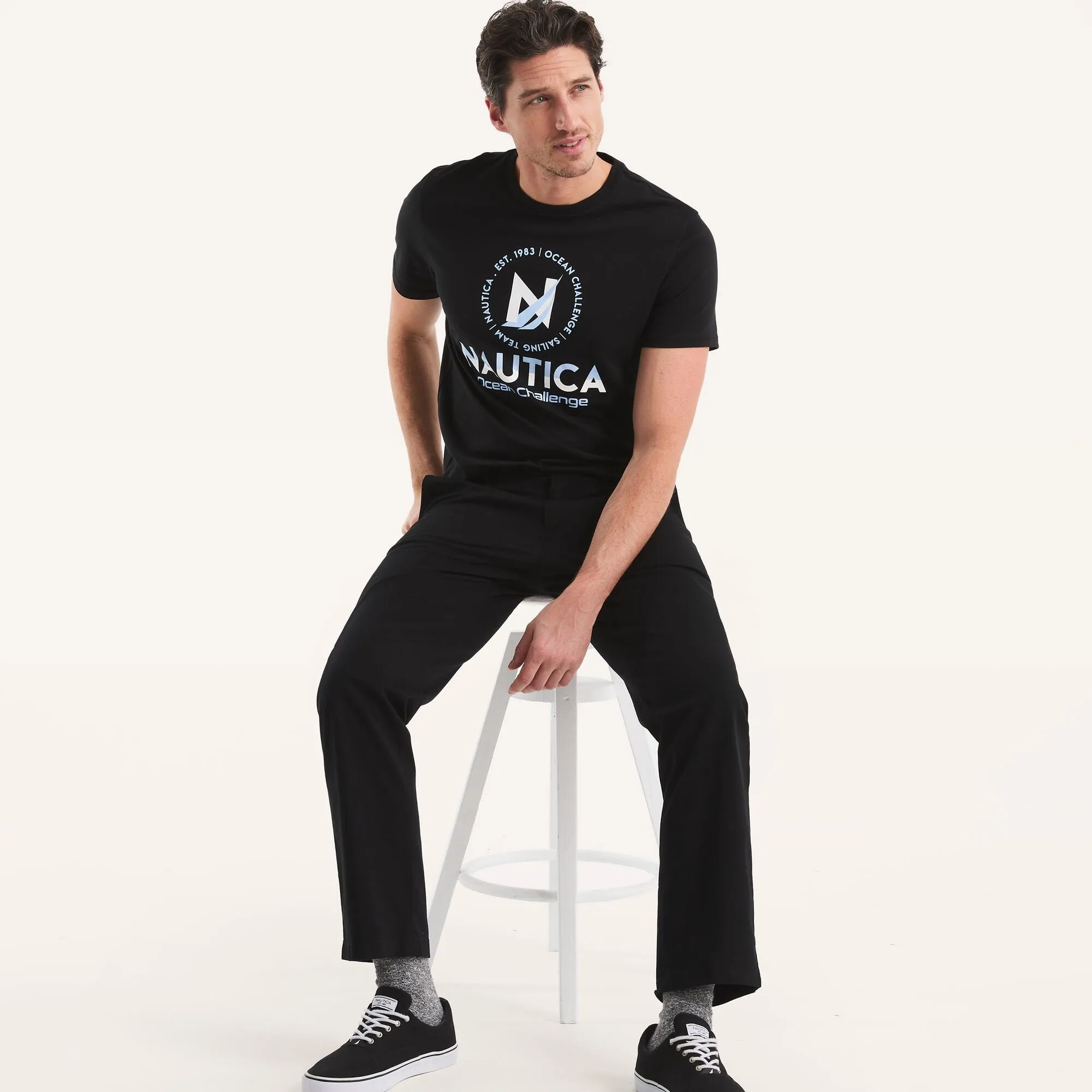 Nautica Mens Ocean Challenge Graphic T-Shirt
