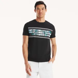 Nautica Mens Ocean Waves Graphic T-Shirt