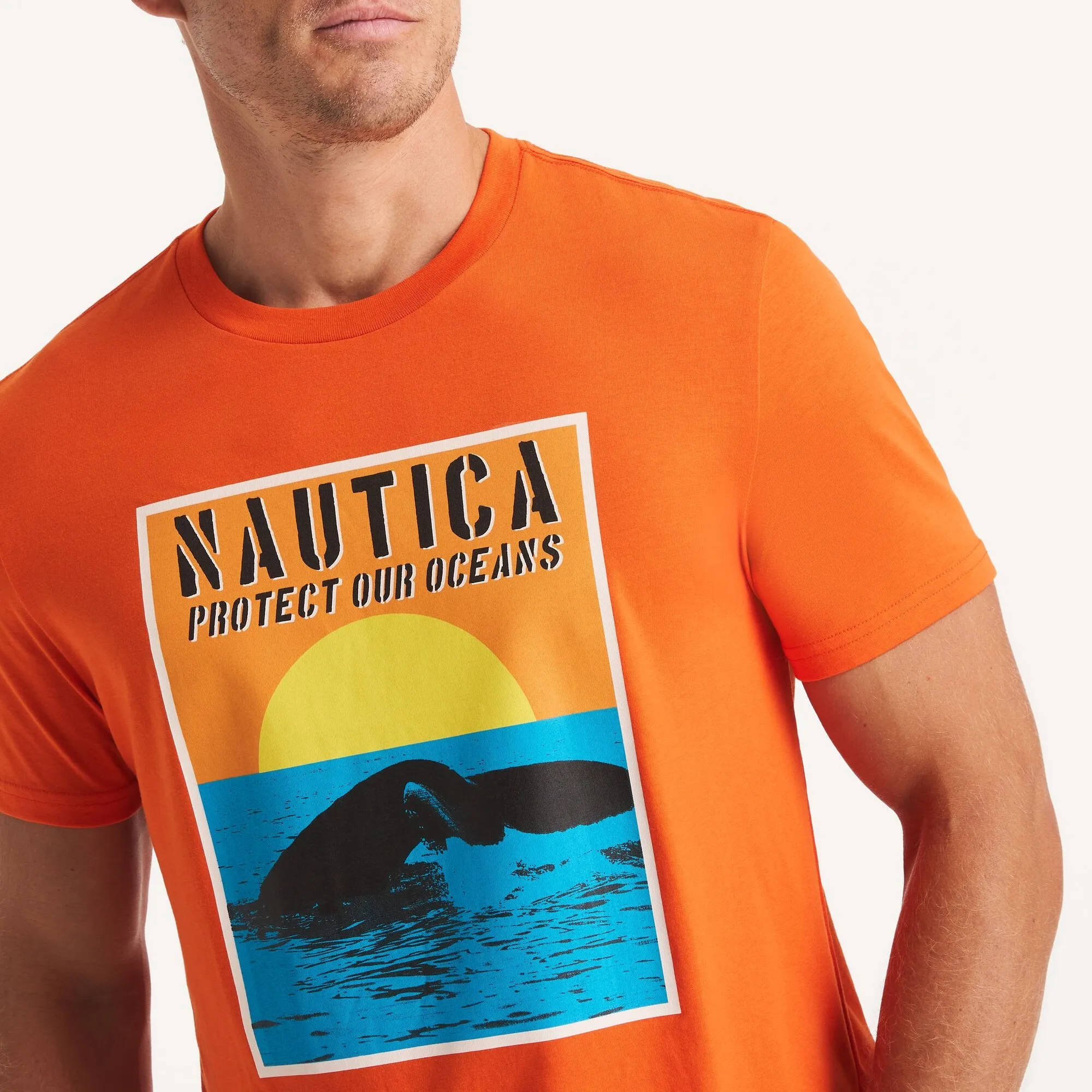 Nautica Mens Protect Our Oceans Graphic T-Shirt