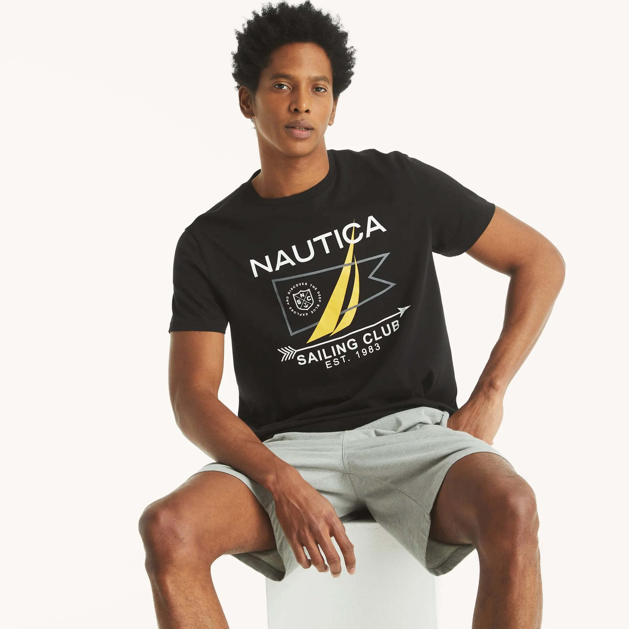 Nautica Mens Sailing Club Graphic T-Shirt