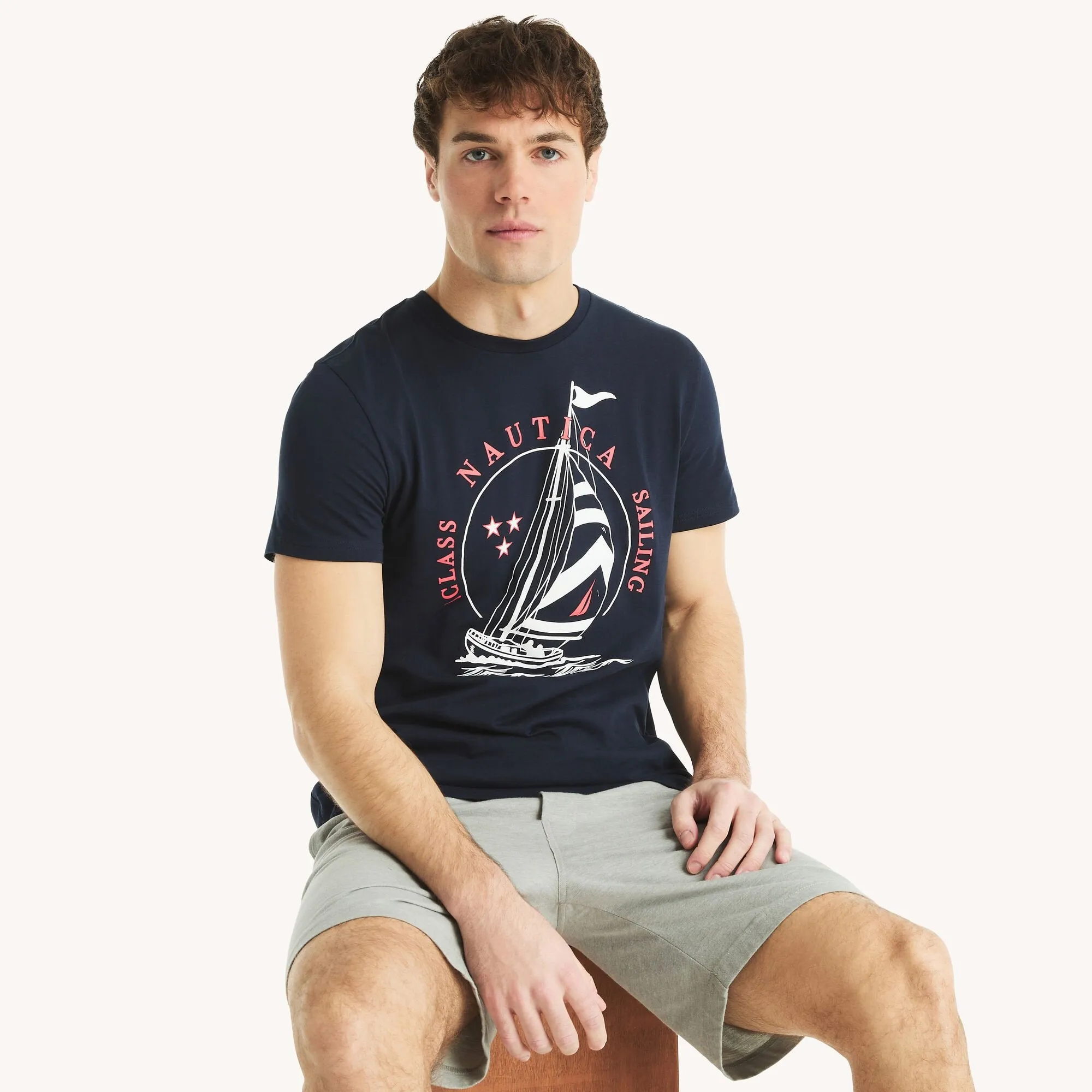 Nautica Mens Sailing Graphic T-Shirt