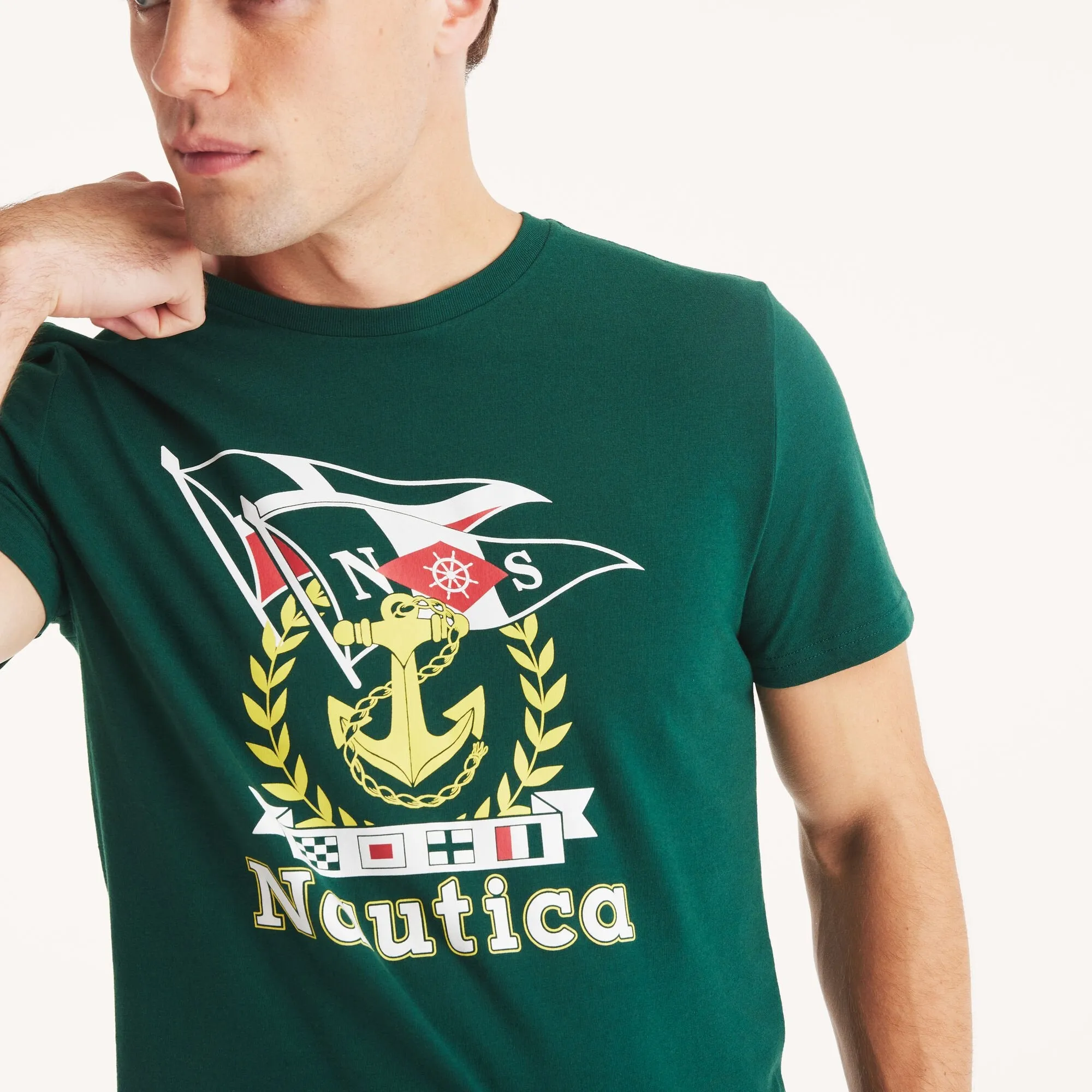 Nautica Mens Sailing Heritage Graphic T-Shirt