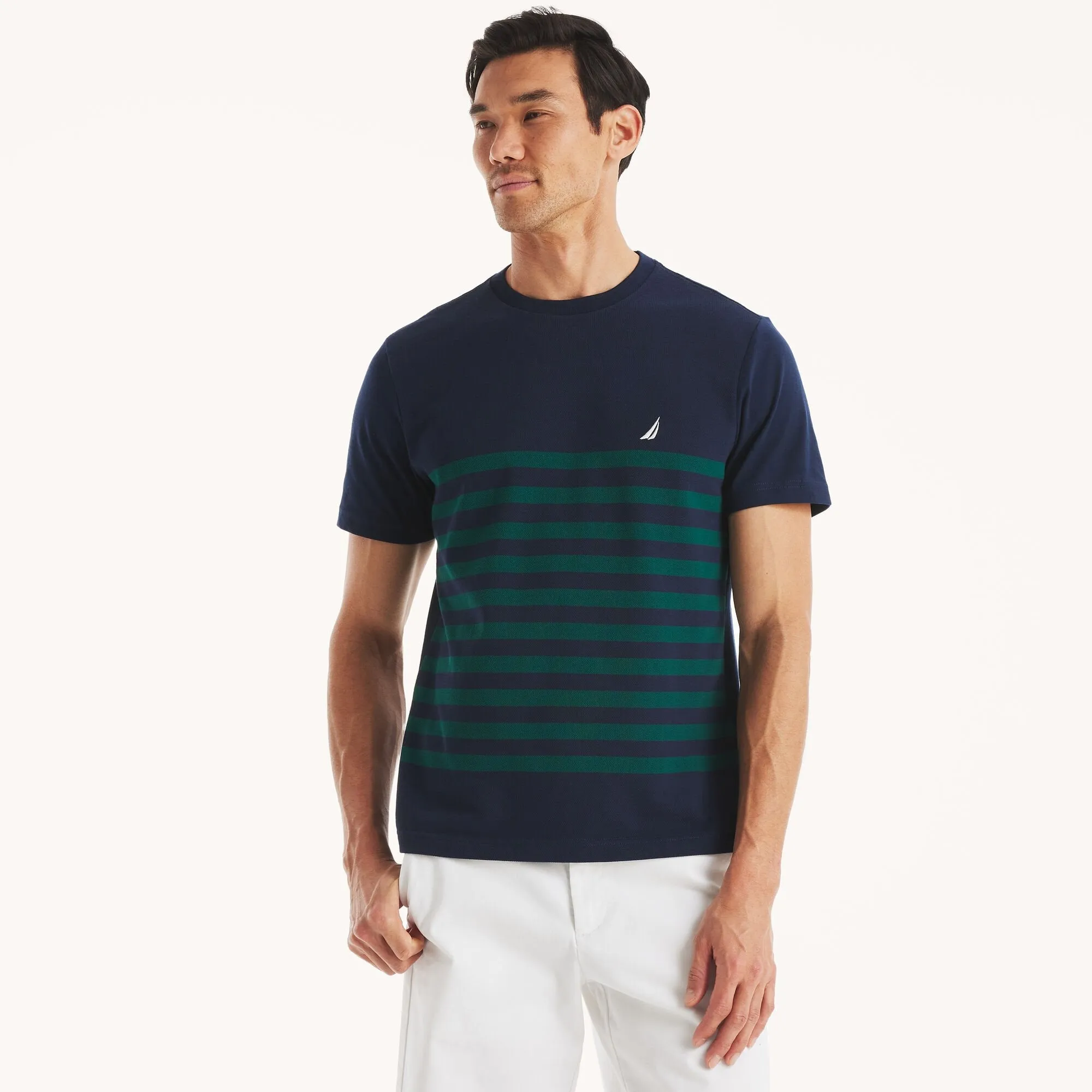 Nautica Mens Striped Crewneck T-Shirt