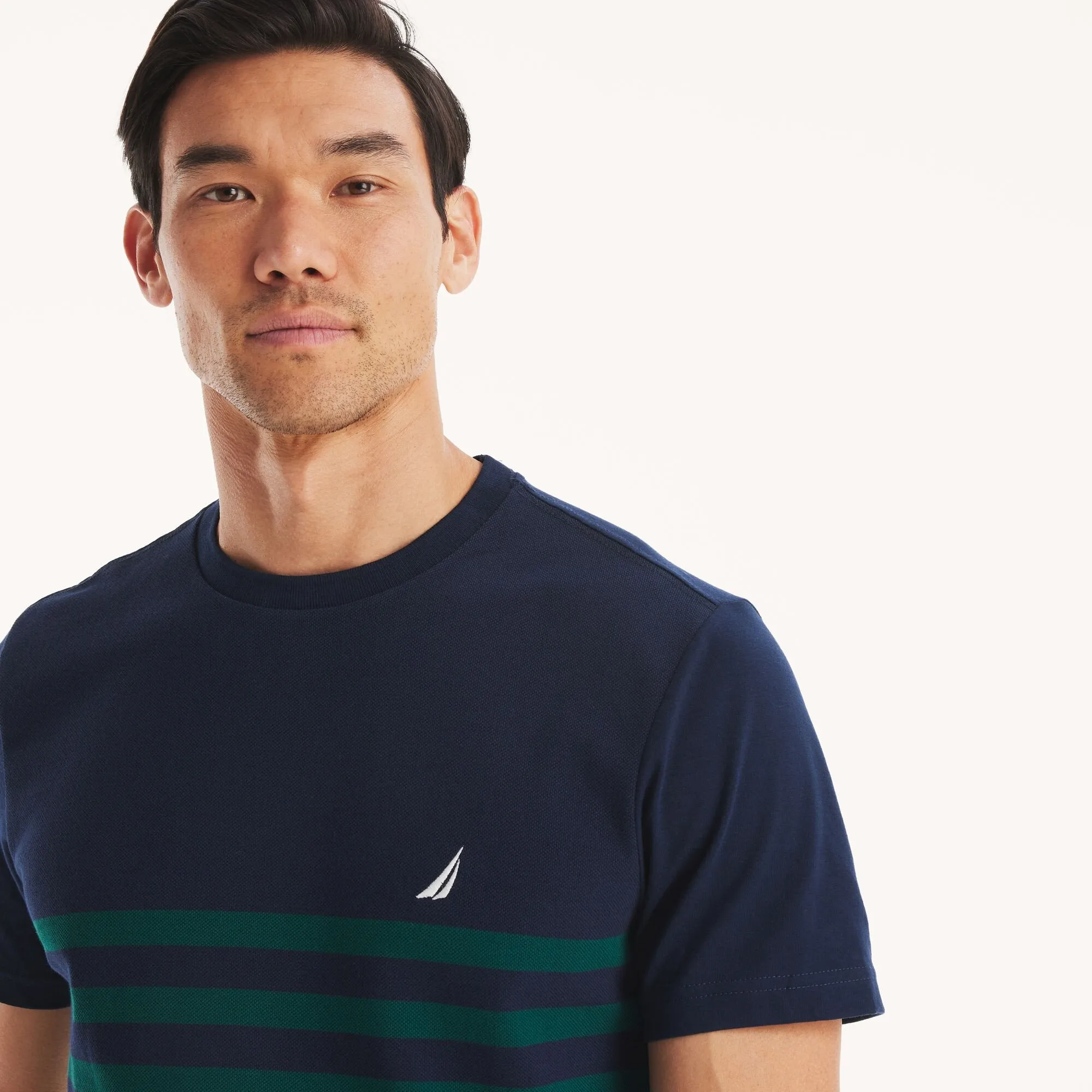 Nautica Mens Striped Crewneck T-Shirt