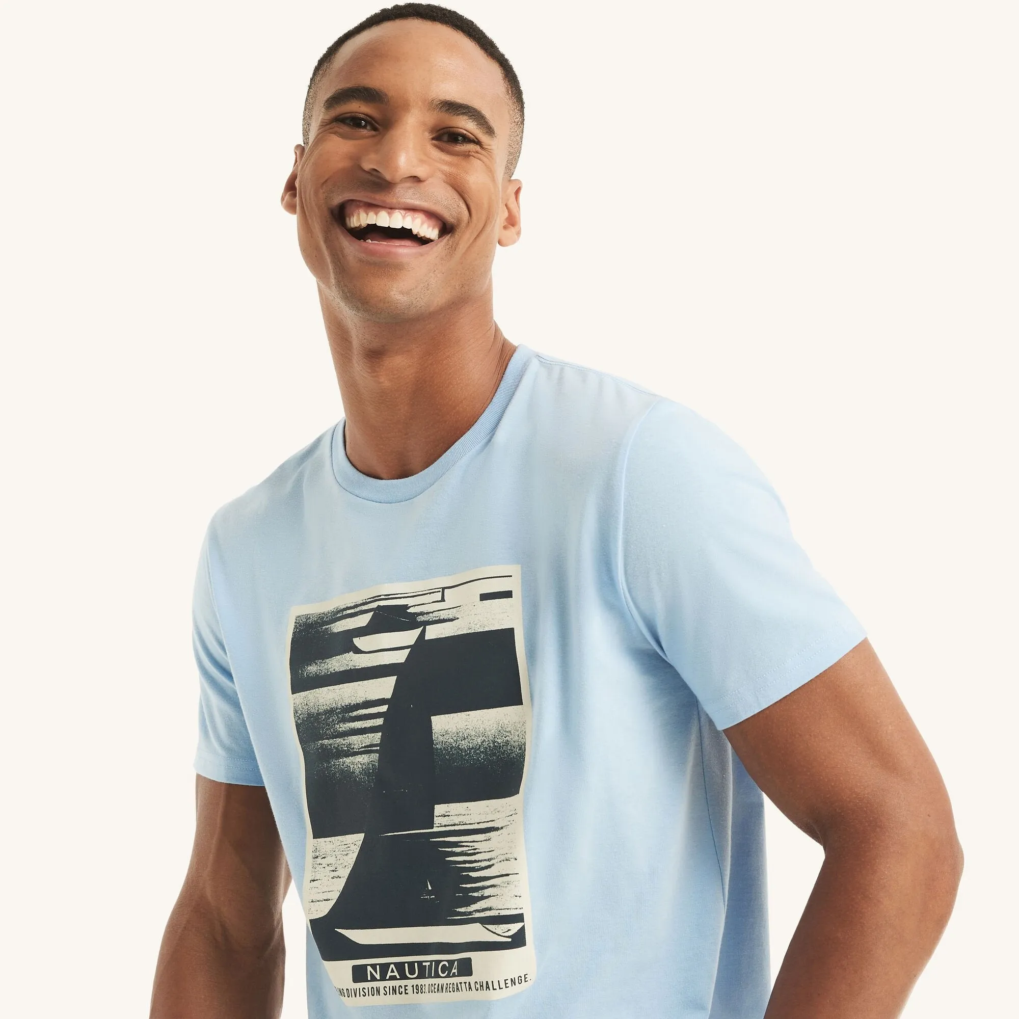Nautica Mens Sustainably Crafted Sailing Division Graphic T-Shirt