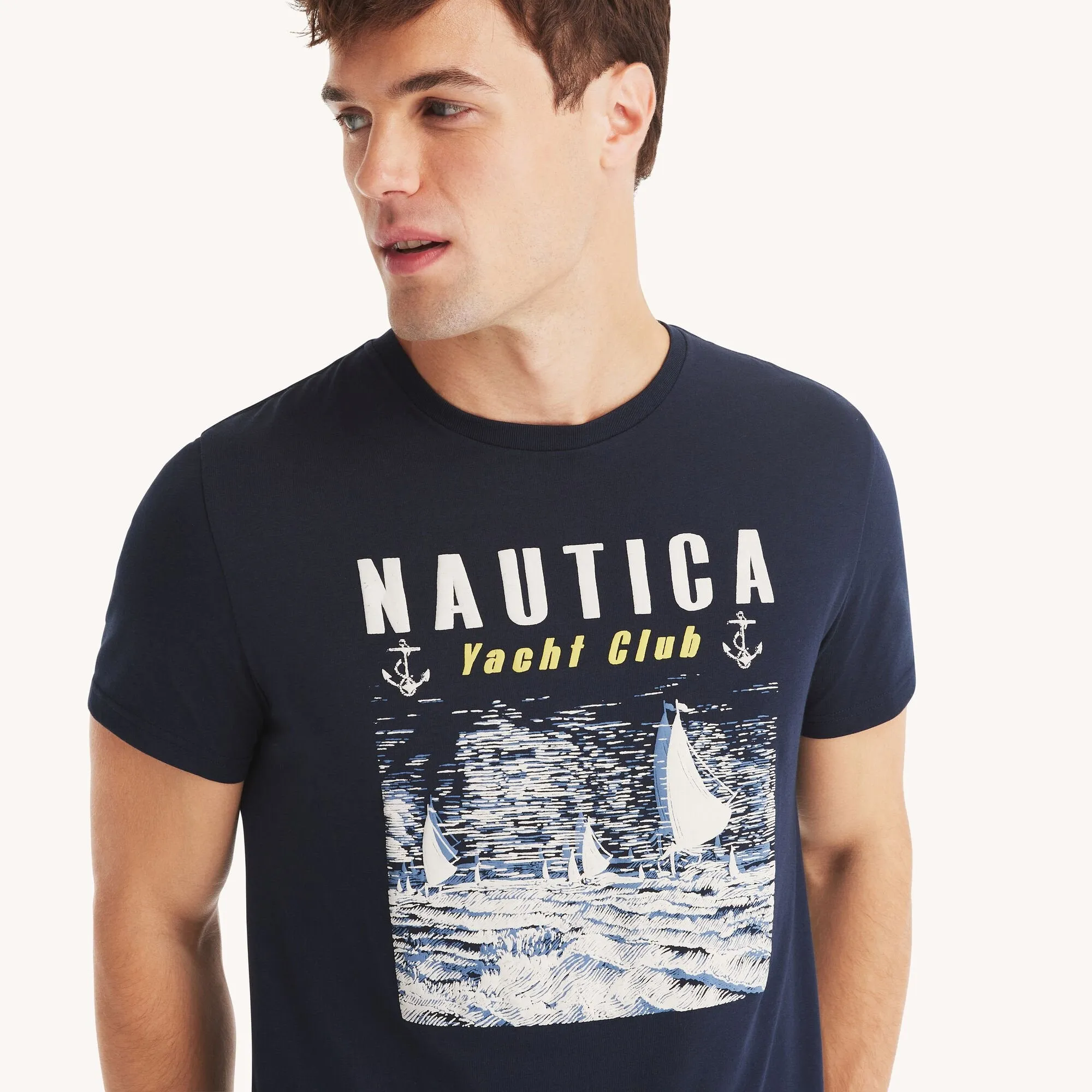 Nautica Mens Yacht Club Graphic T-Shirt