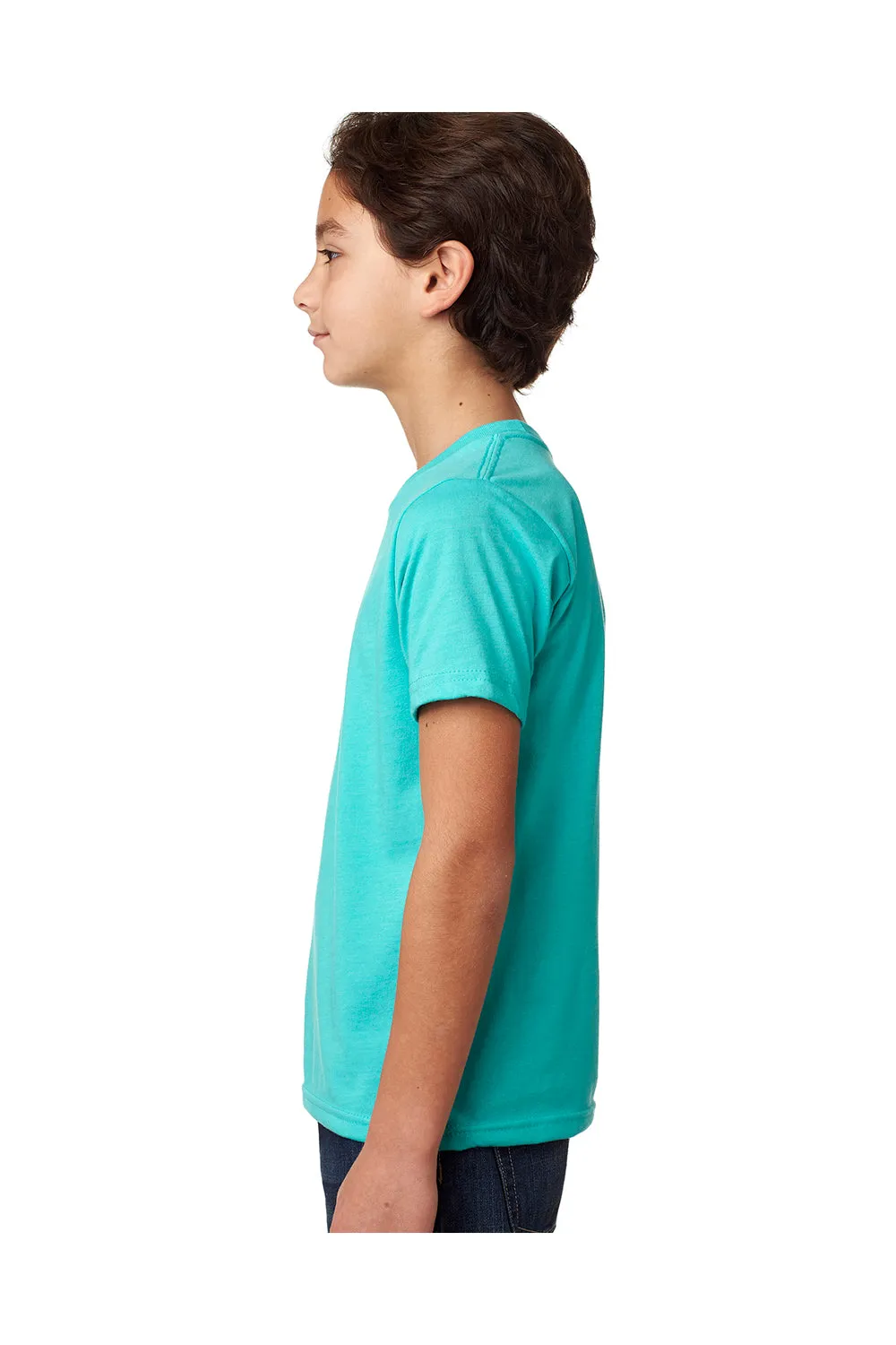 Next Level Youth CVC Jersey Short Sleeve Crewneck T-Shirt - Tahiti Blue