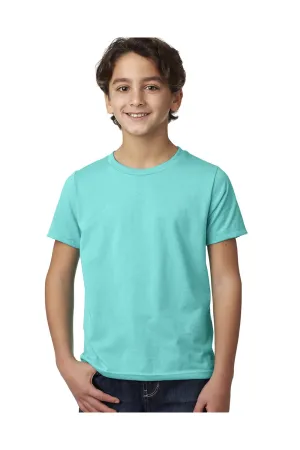 Next Level Youth CVC Jersey Short Sleeve Crewneck T-Shirt - Tahiti Blue