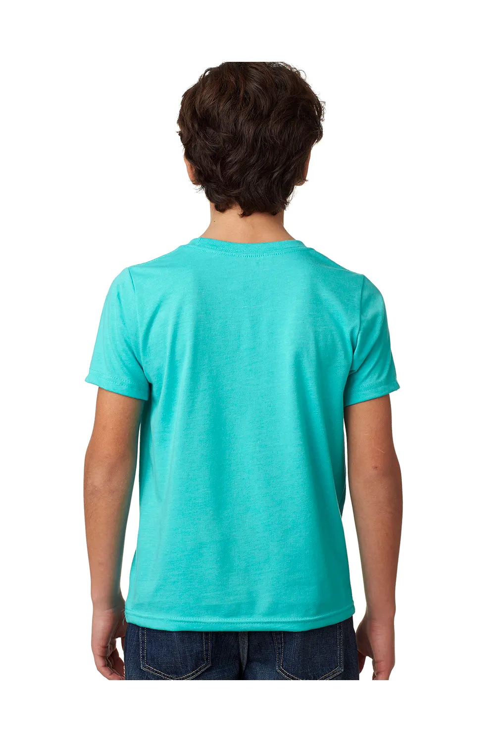 Next Level Youth CVC Jersey Short Sleeve Crewneck T-Shirt - Tahiti Blue