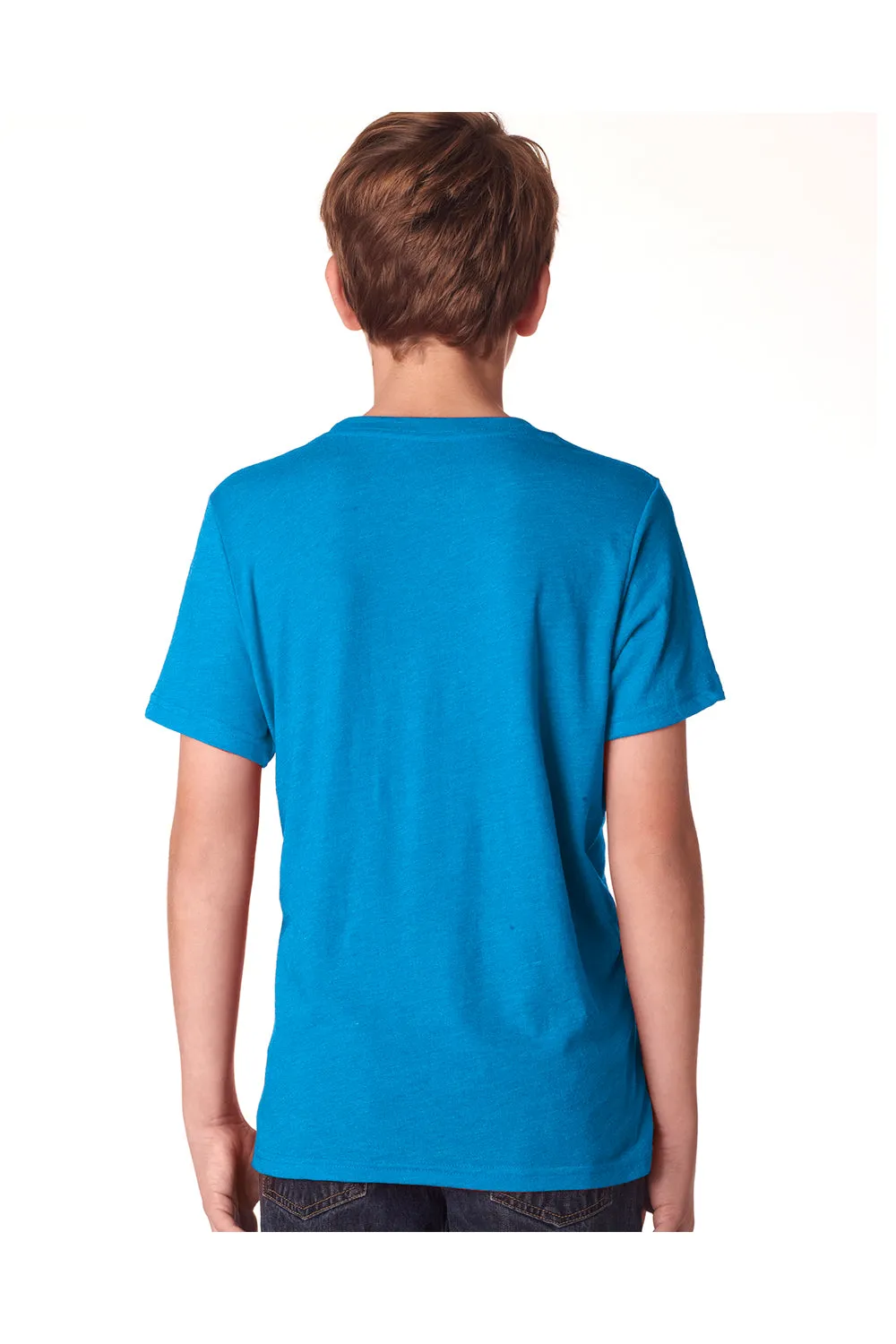 Next Level Youth Jersey Short Sleeve Crewneck T-Shirt - Vintage Turquoise Blue
