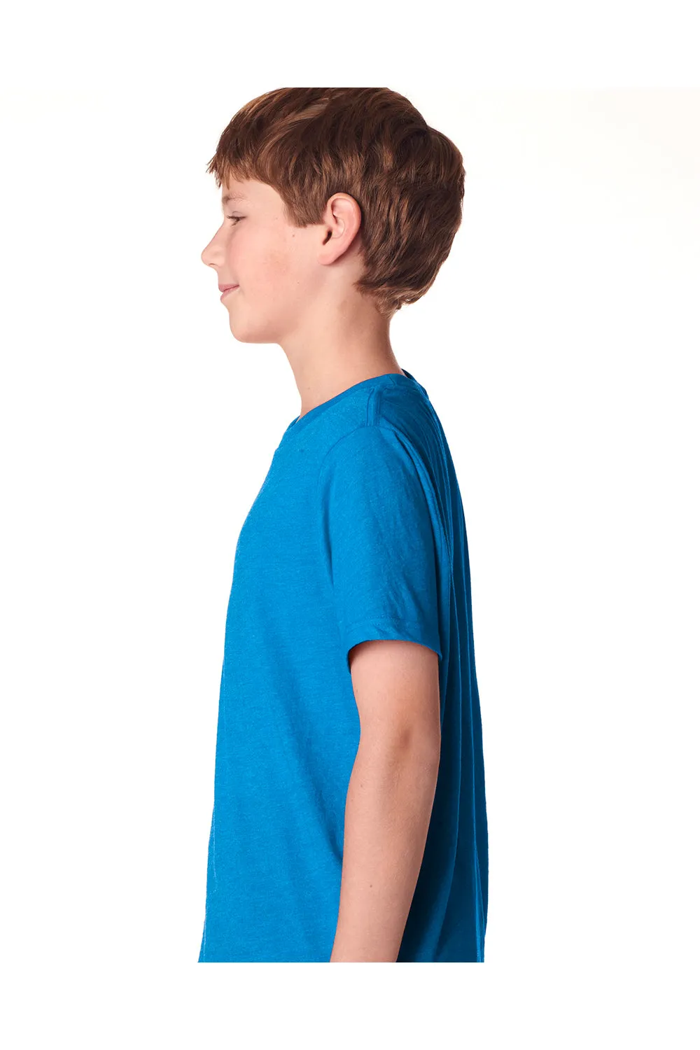 Next Level Youth Jersey Short Sleeve Crewneck T-Shirt - Vintage Turquoise Blue