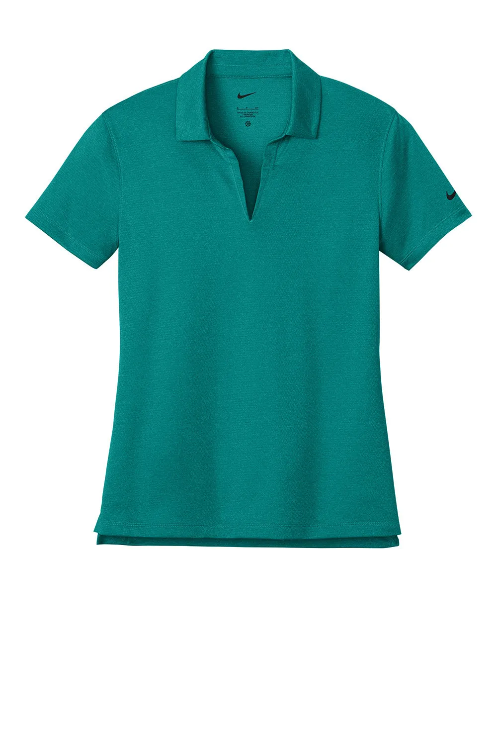 Nike Womens Dri-Fit Moisture Wicking Smooth Heather Short Sleeve Polo Shirt - Heather Bright Spruce Green