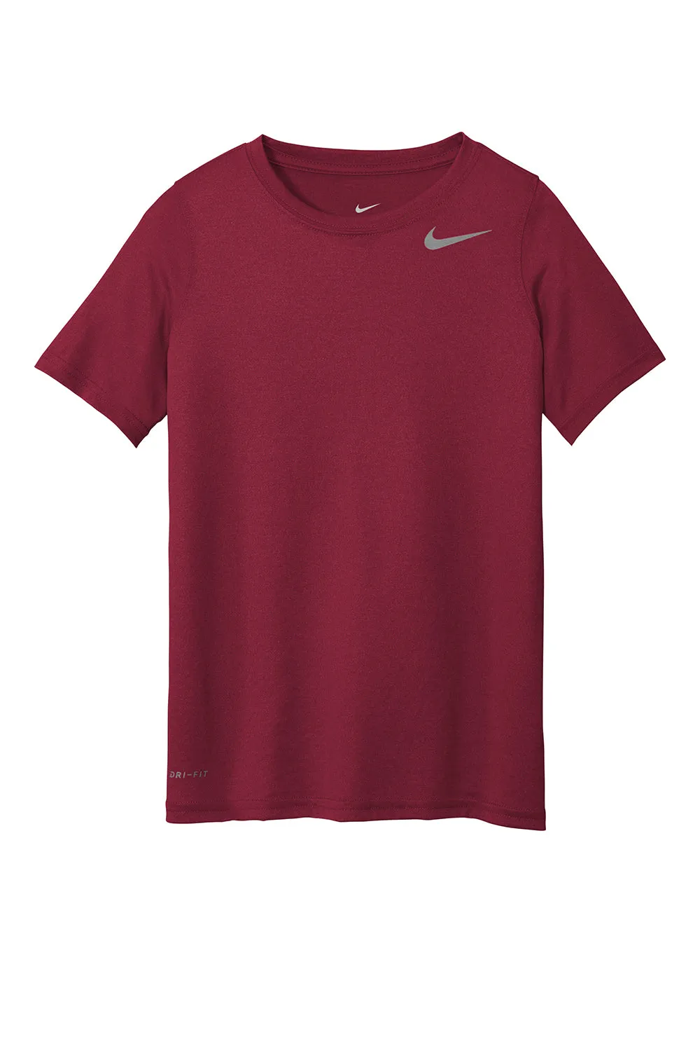 Nike Youth Team rLegend Dri-Fit Moisture Wicking Short Sleeve Crewneck T-Shirt - Team Maroon