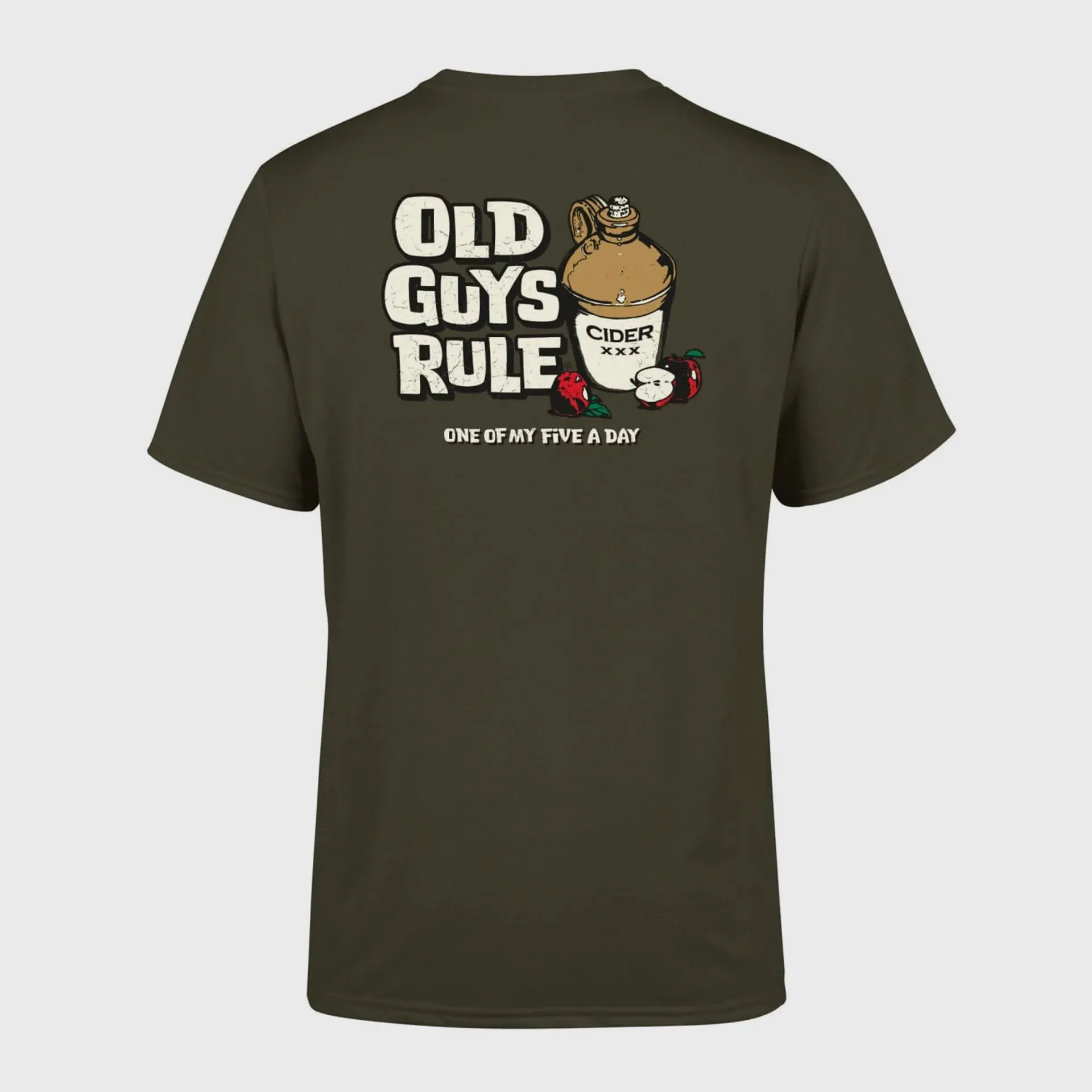 Old Guys Rule 'Five-A-Day III' T-Shirt - Olive