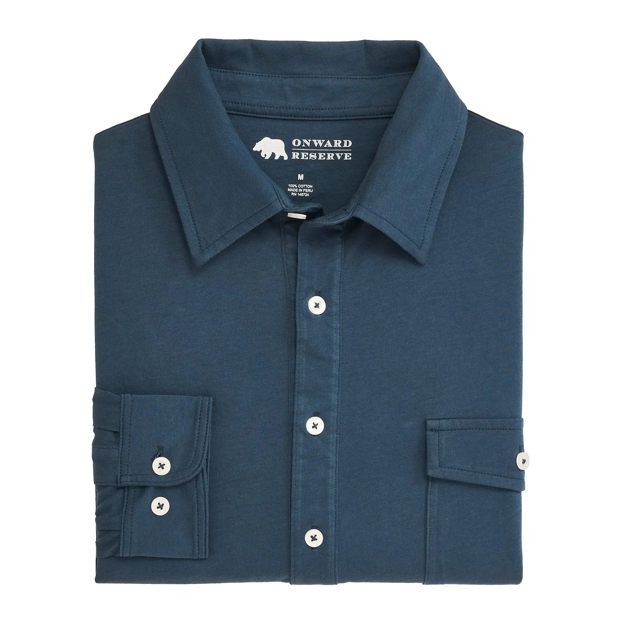 Old School Long Sleeve Polo - Titan