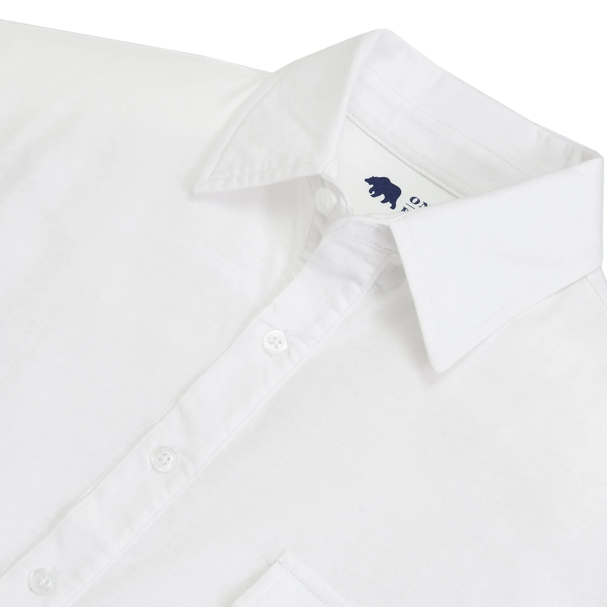 Old School Long Sleeve Polo - White