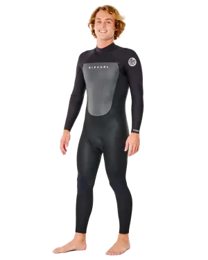 Omega 3/2mm Back Zip Wetsuit in Black