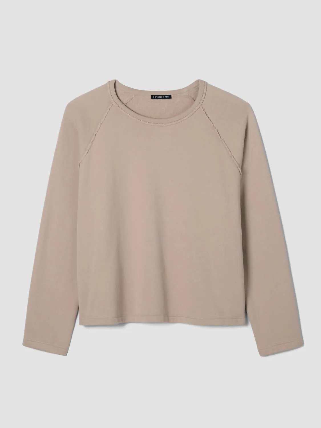 Organic Cotton French Terry Box Top In Wheat